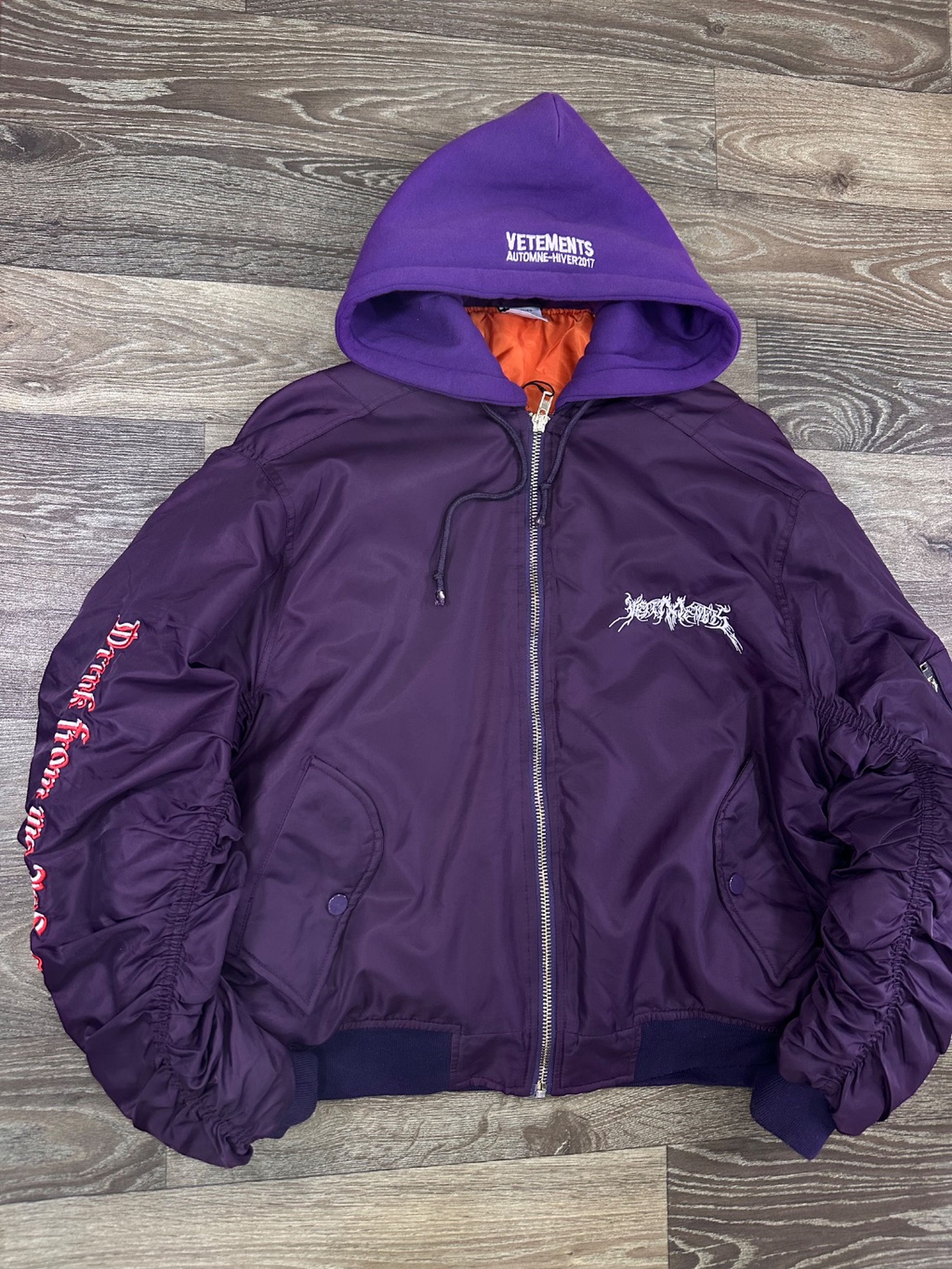 Vetements Total Fucking Darkness bomber jacket