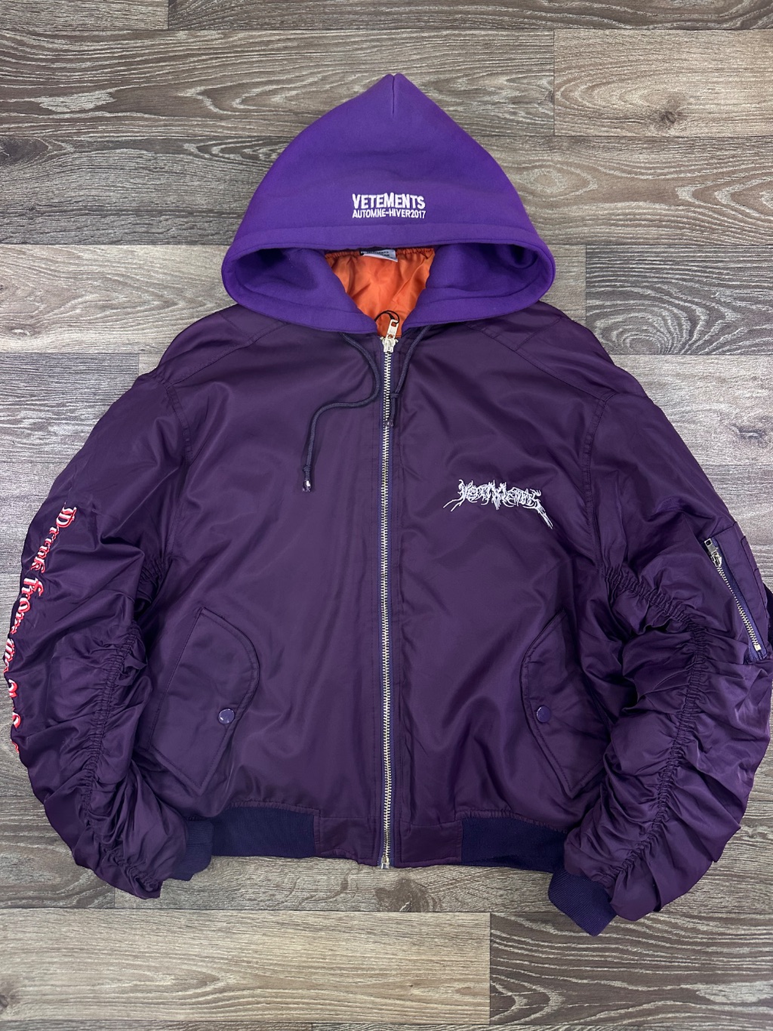 Vetements Total Fucking Darkness bomber jacket