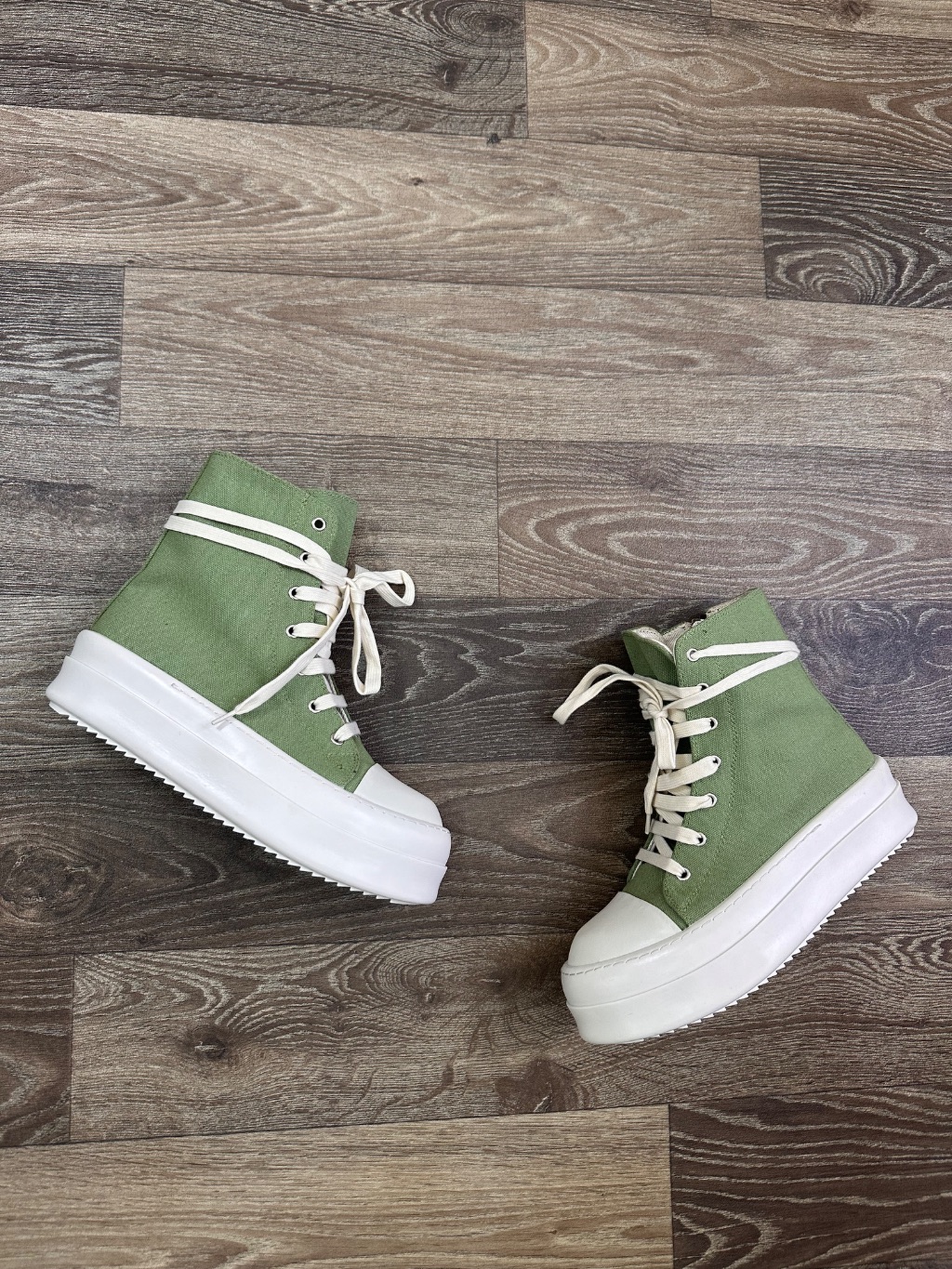 Olive green Rick Owens Ramones