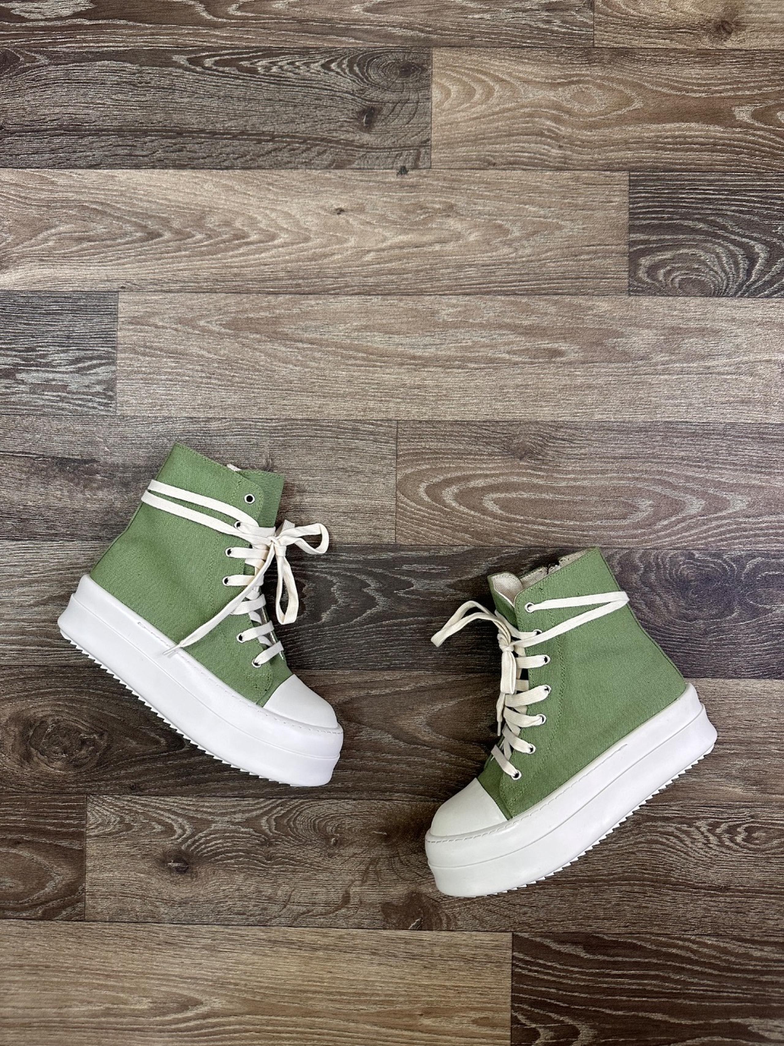 Olive green Rick Owens Ramones