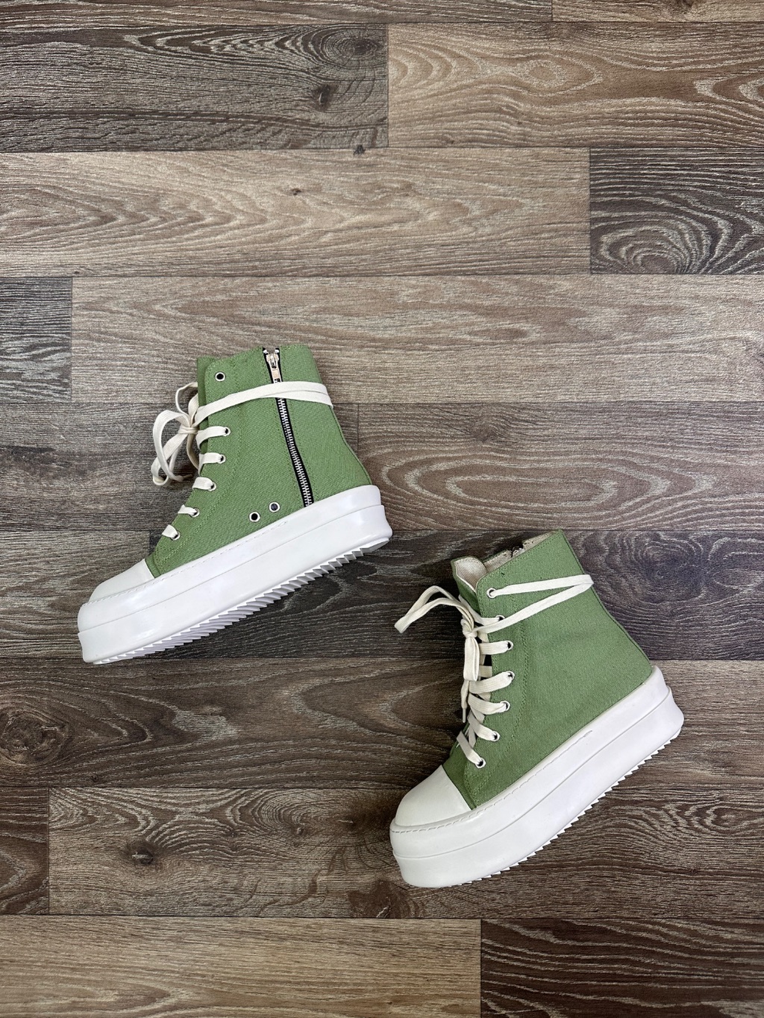 Olive green Rick Owens Ramones