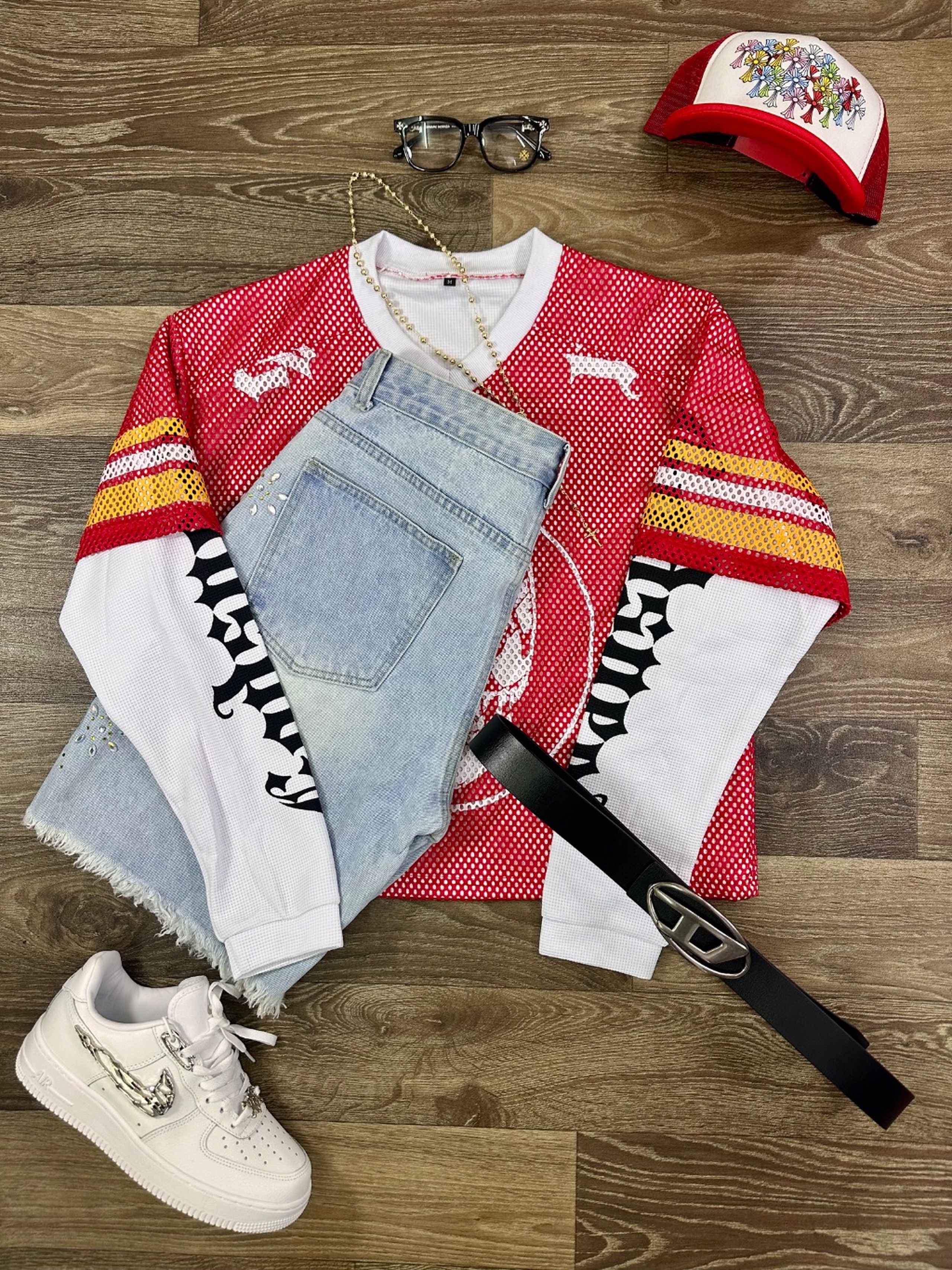 Godspeed double sleeve cropped Tshirt