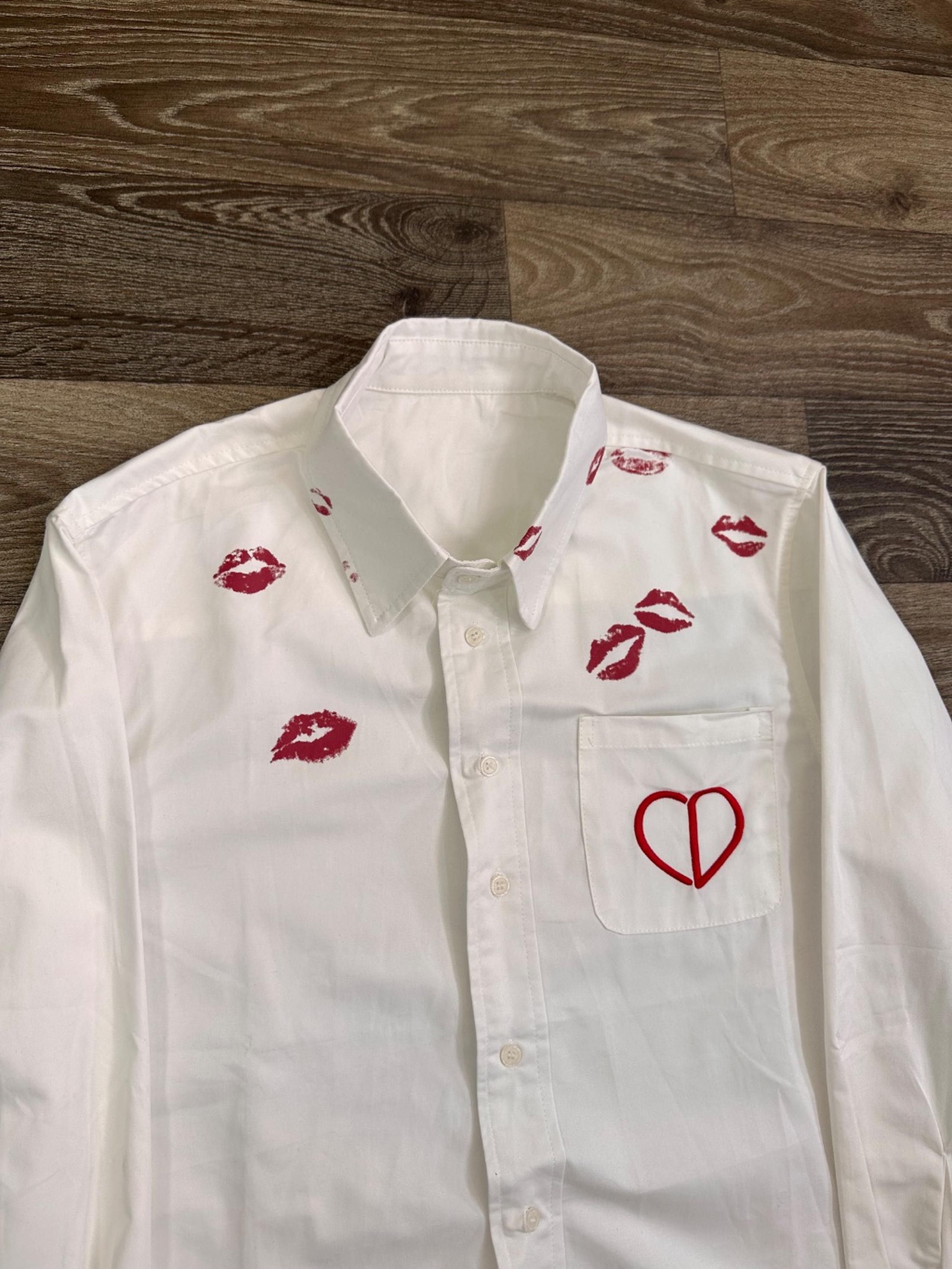 Graphic button up shirt