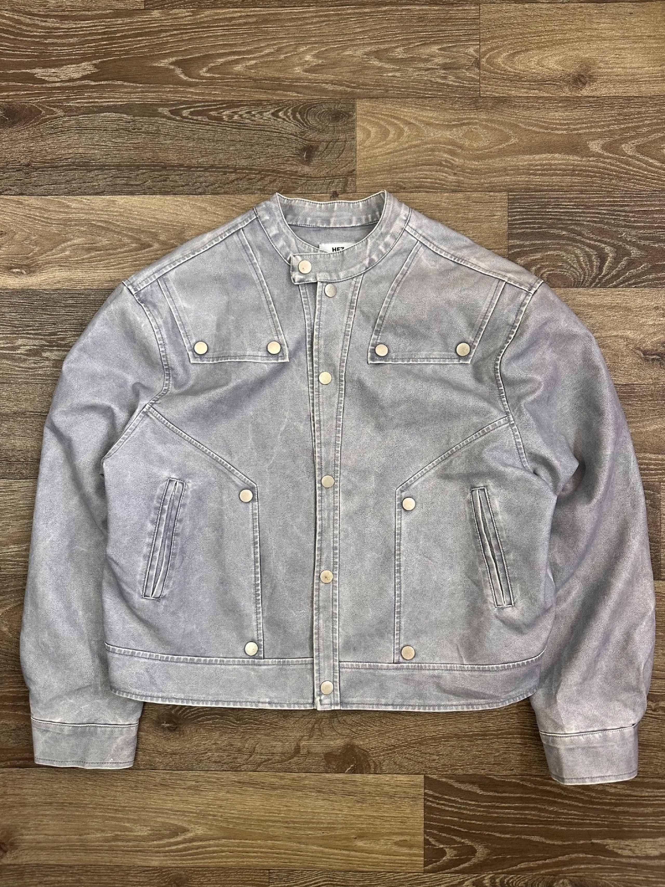 Acid wash Biker jacket