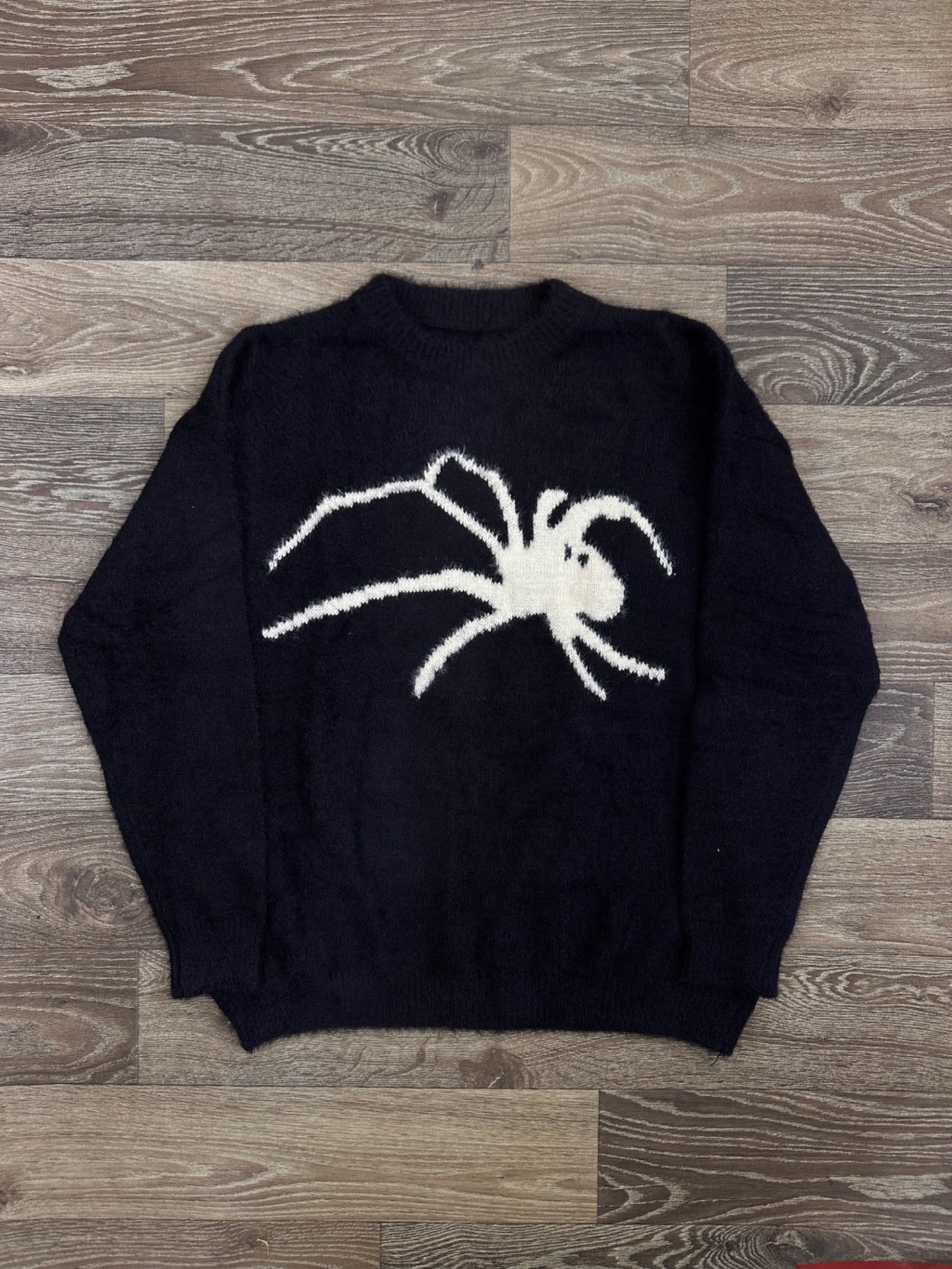 Sp5der Knitted Mohair Sweater
