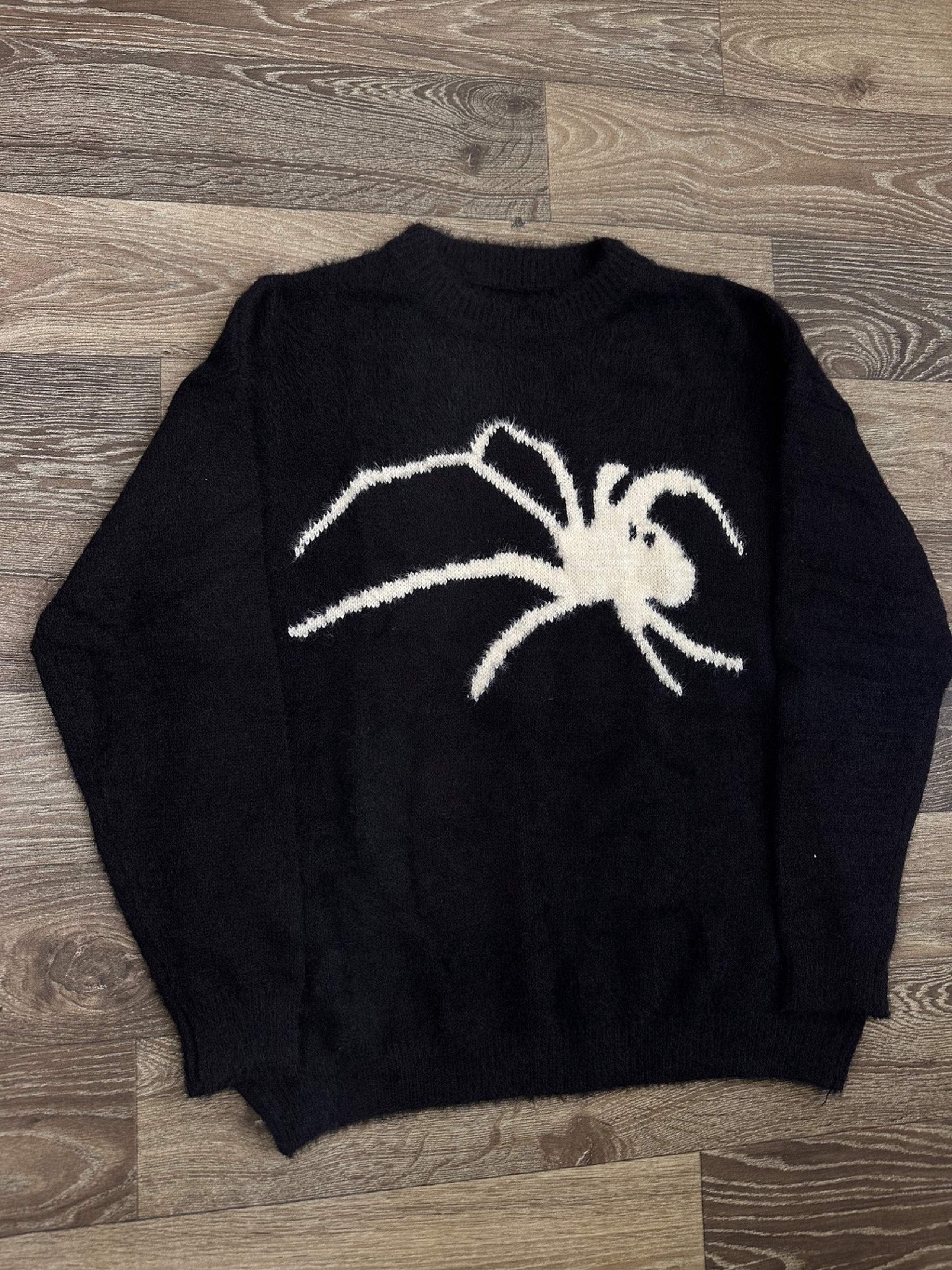 Sp5der Knitted Mohair Sweater
