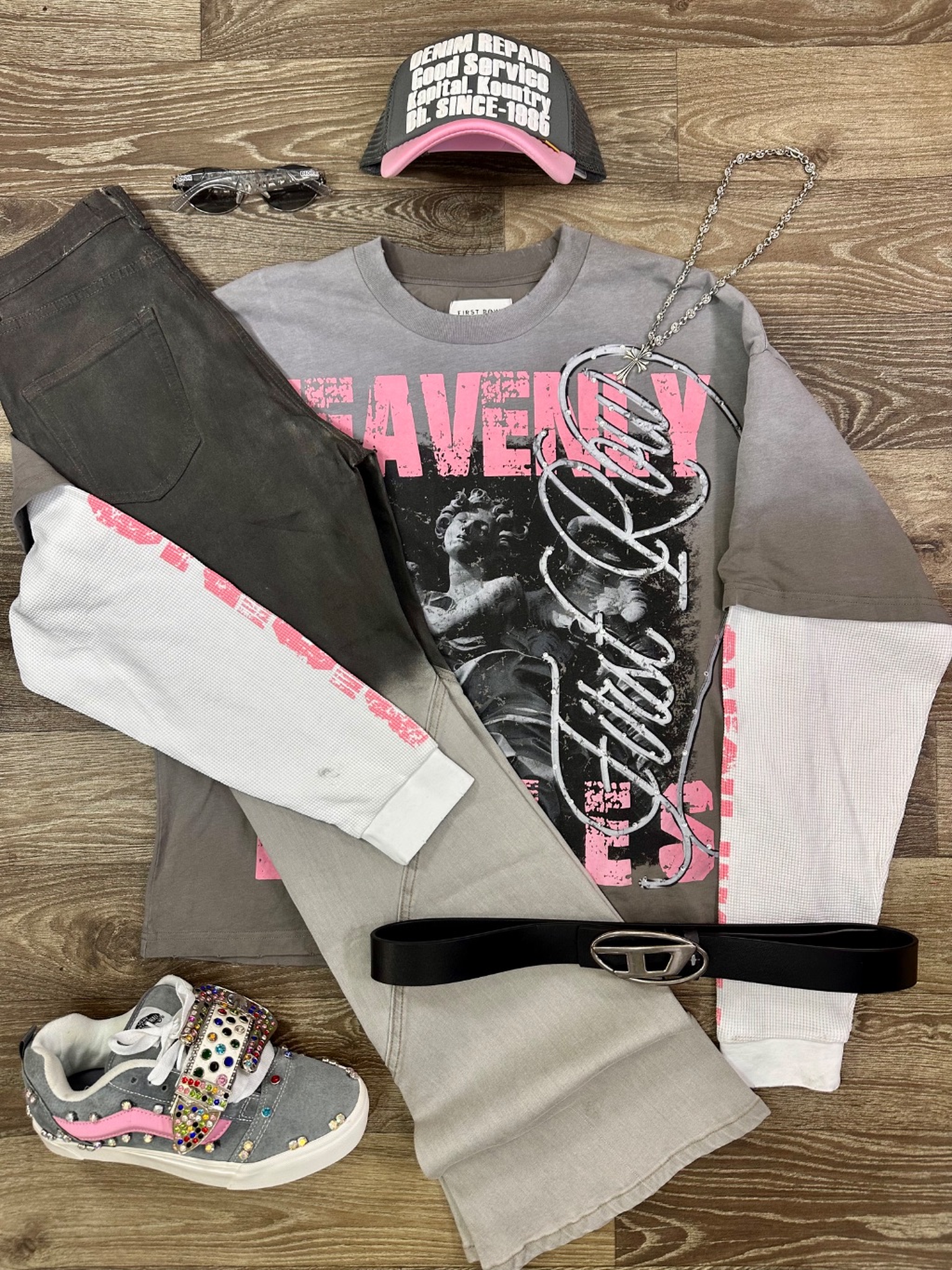 First Row Double Sleeve T-shirt