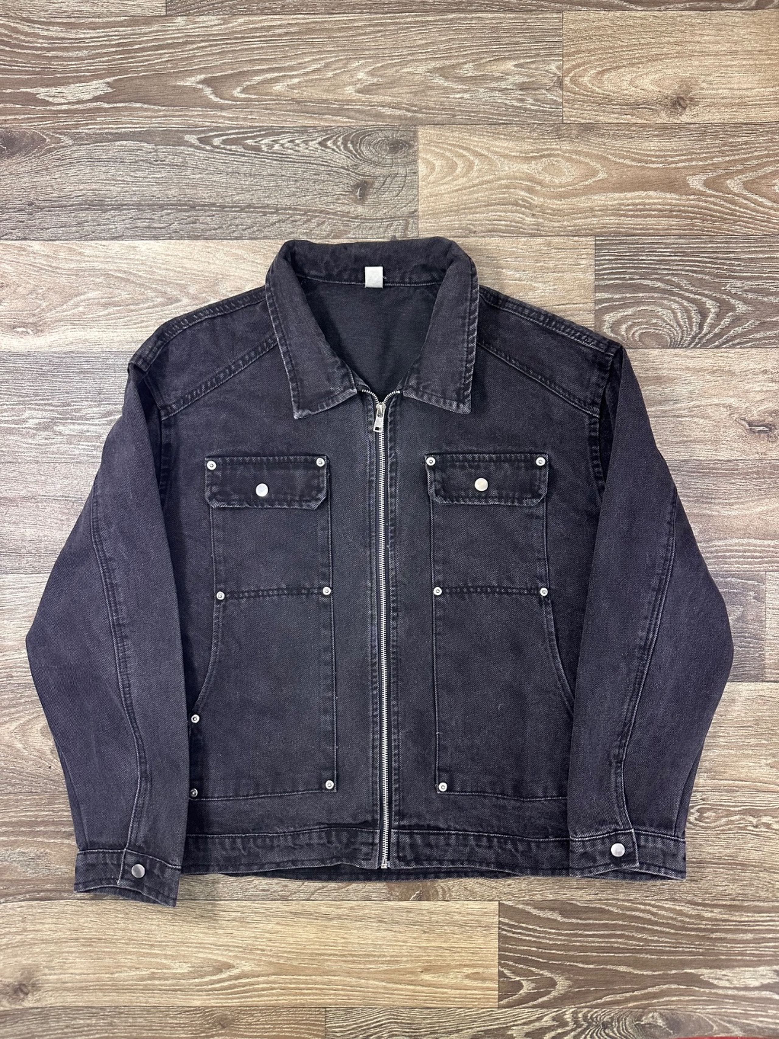 Acid Wash Denim Coat