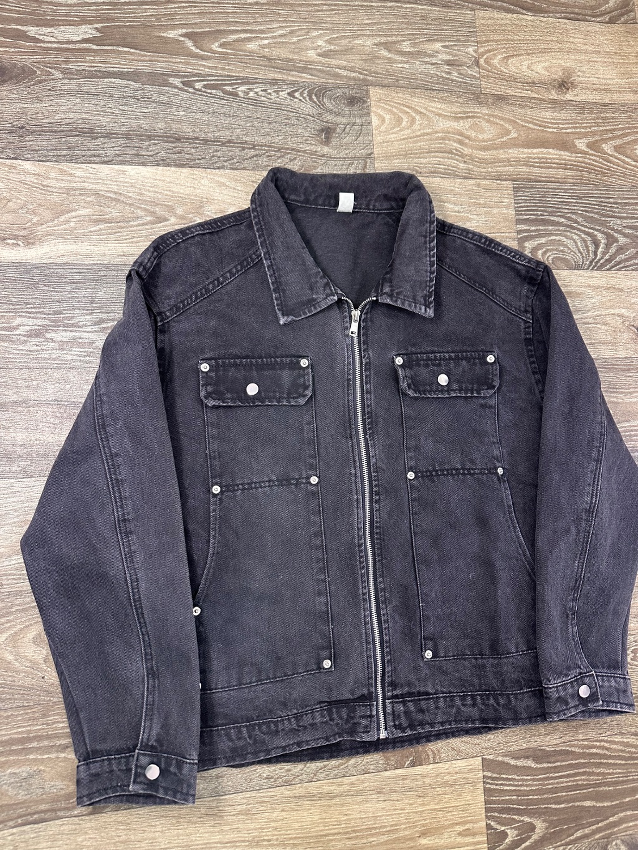 Acid Wash Denim Coat