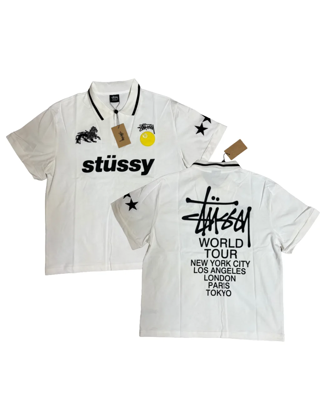 White Stussy Polo