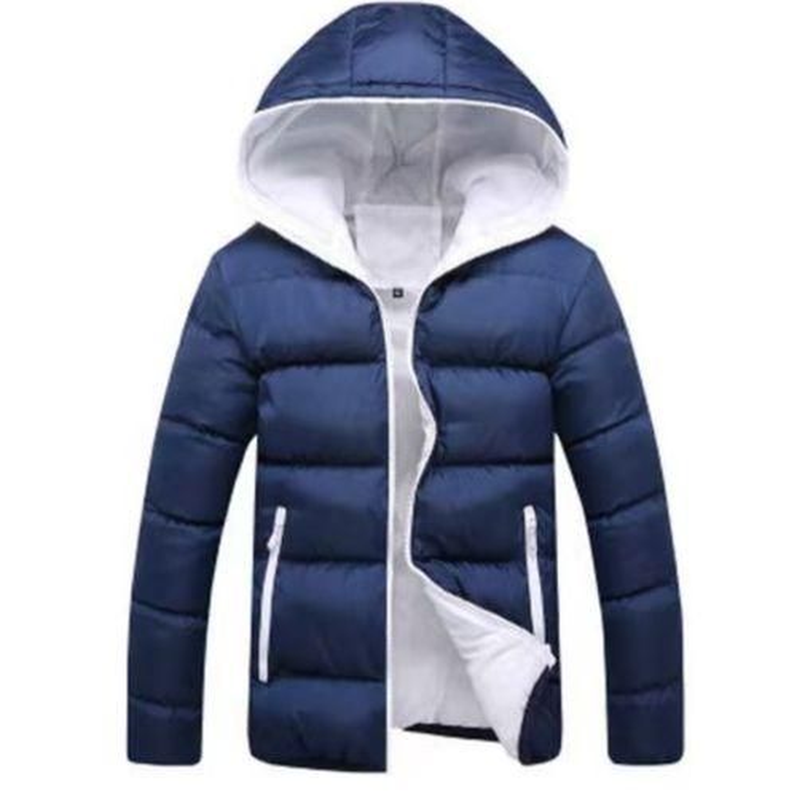Berrykey Mens Cotton Long Jacket Windbreak Hooded Zipper Blazers Trench Coat