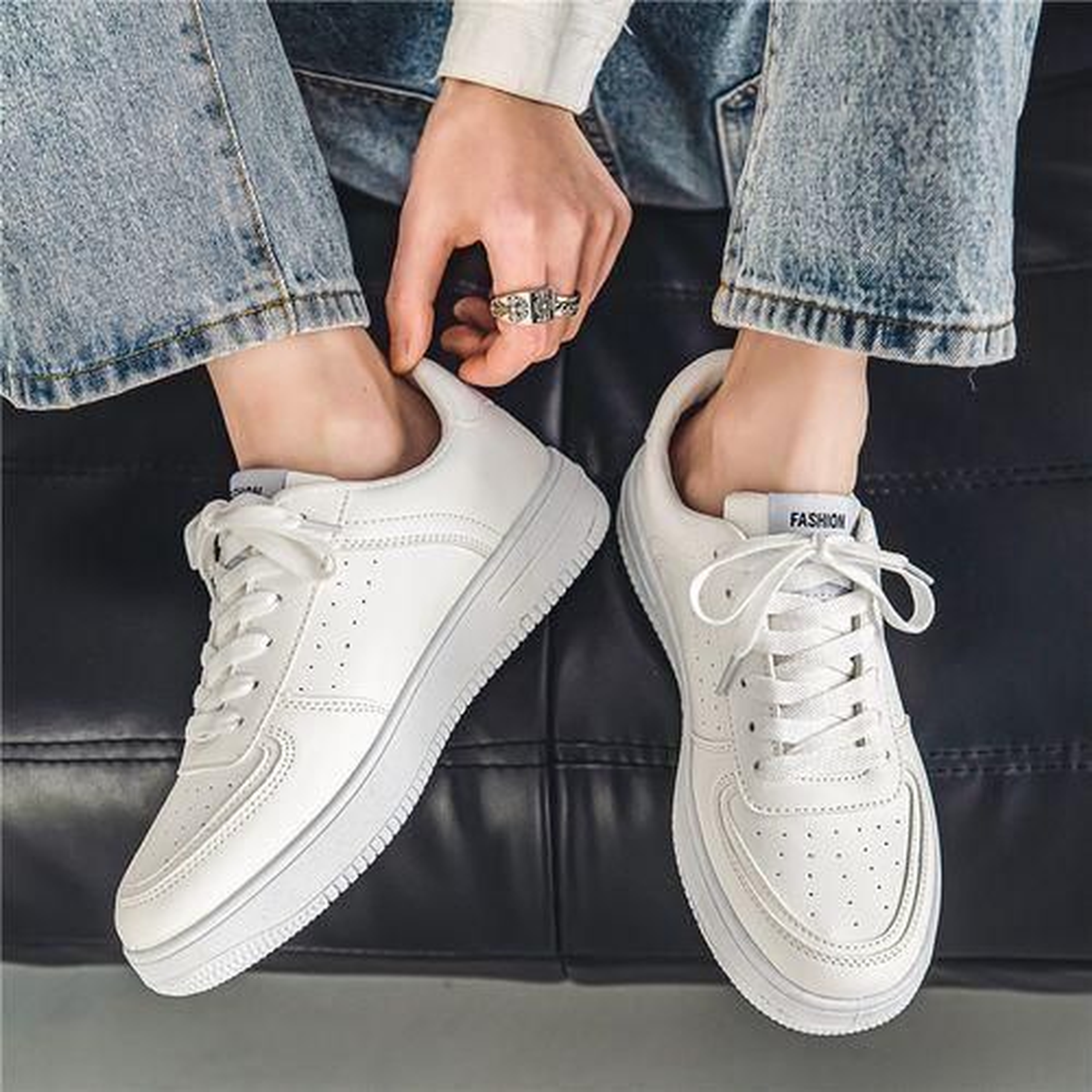 Men's Classic Casual Board Shoes - White
