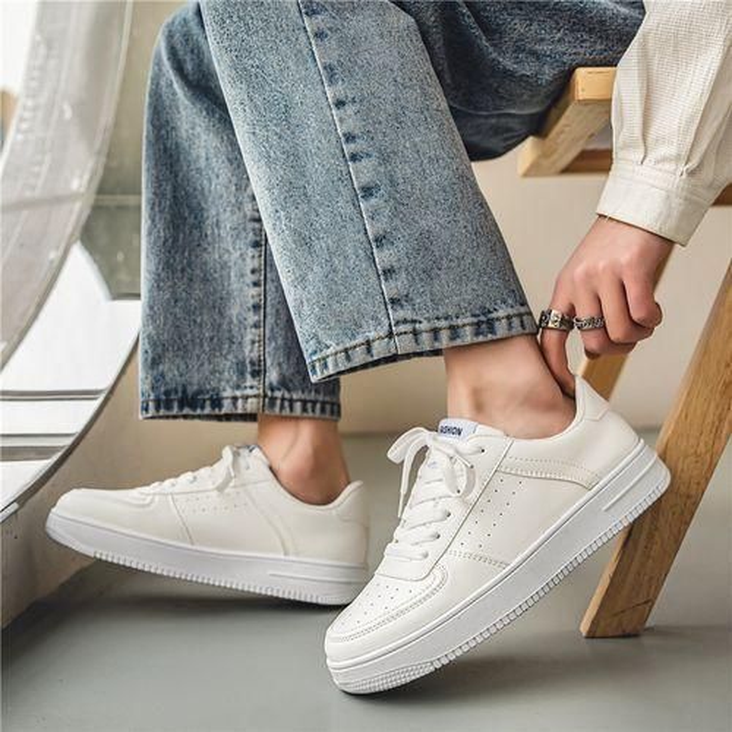 Men's Classic Casual Board Shoes - White
