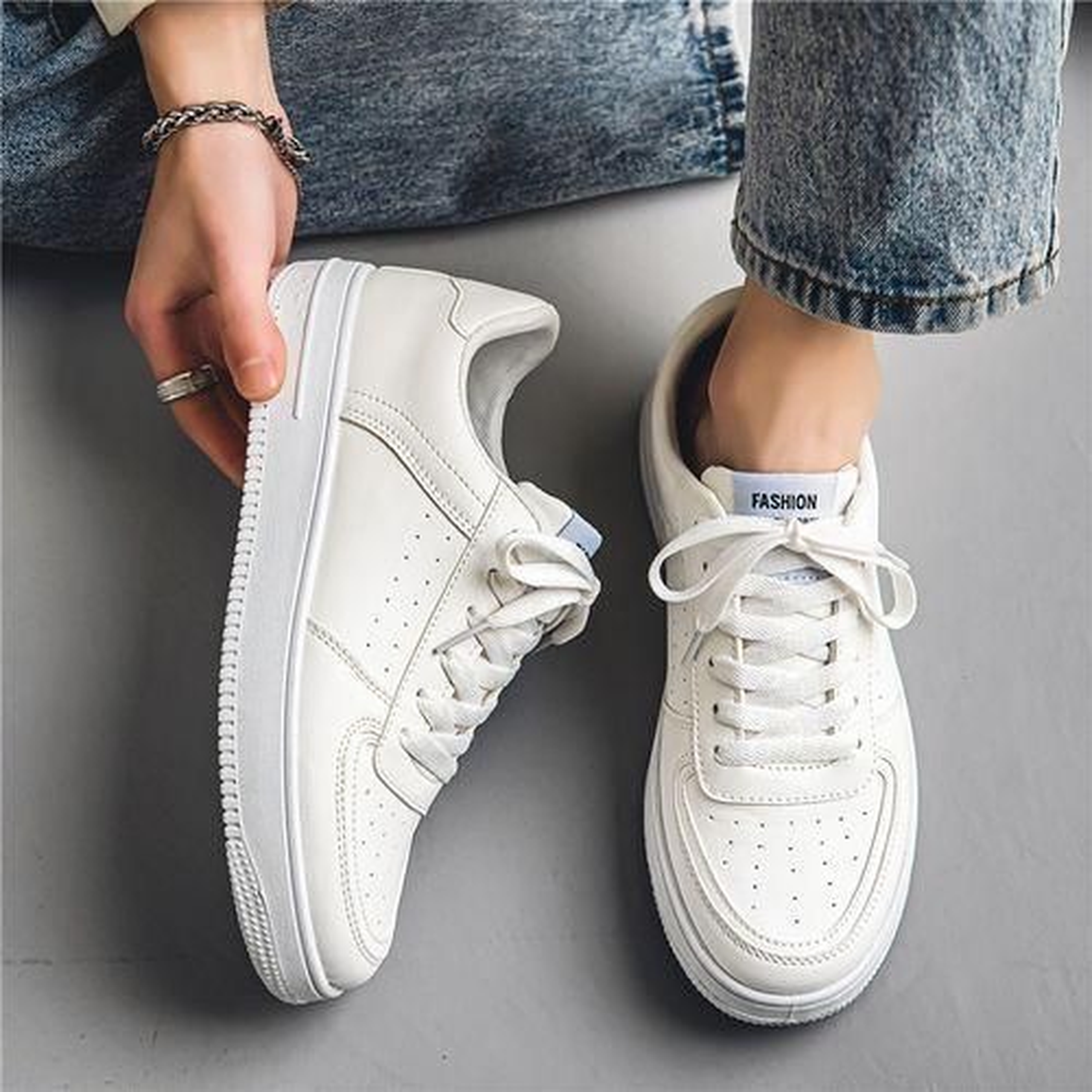 Men's Classic Casual Board Shoes - White
