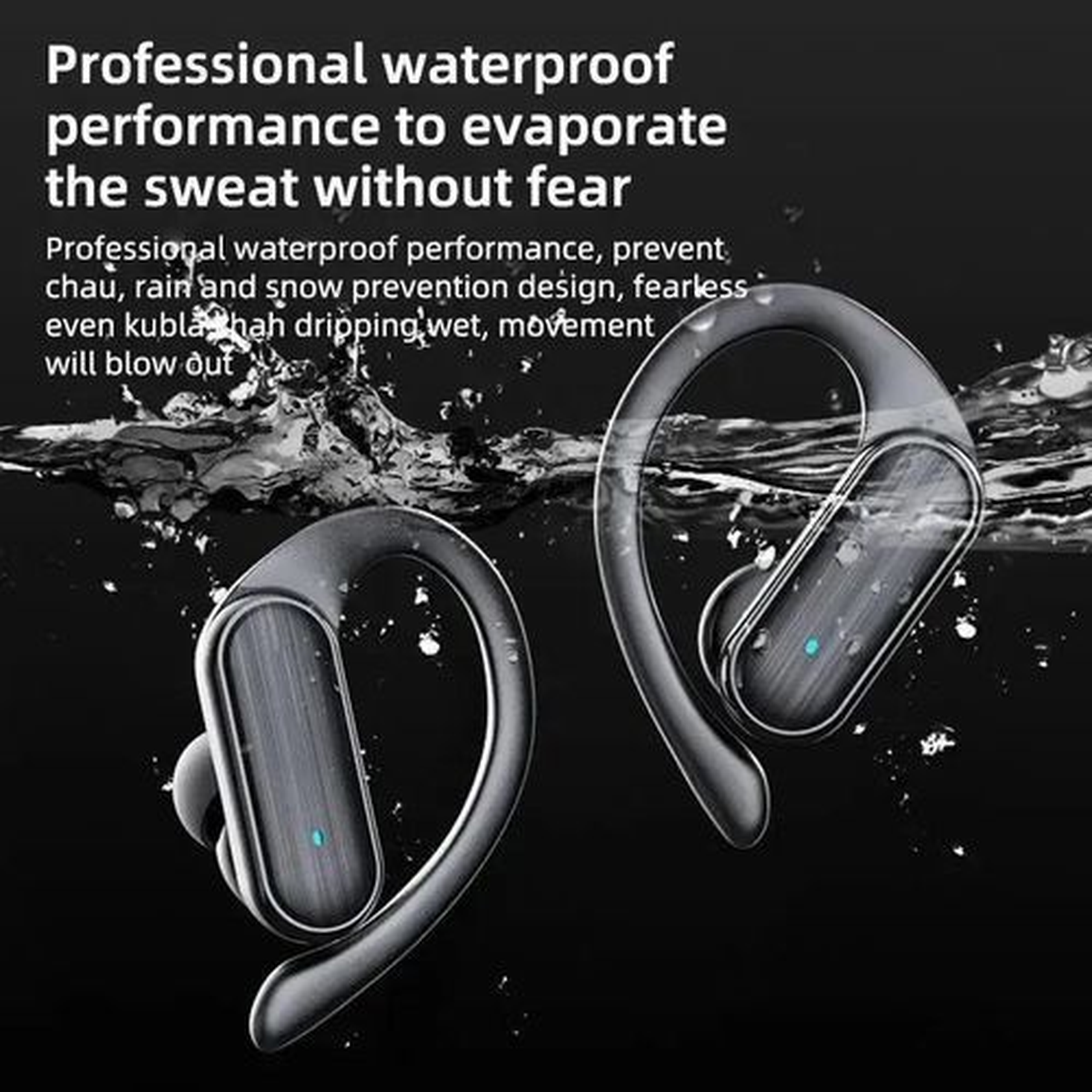 GtyGo Earphones Wireless Bluetooth EarHooks Touch Control Earbuds
