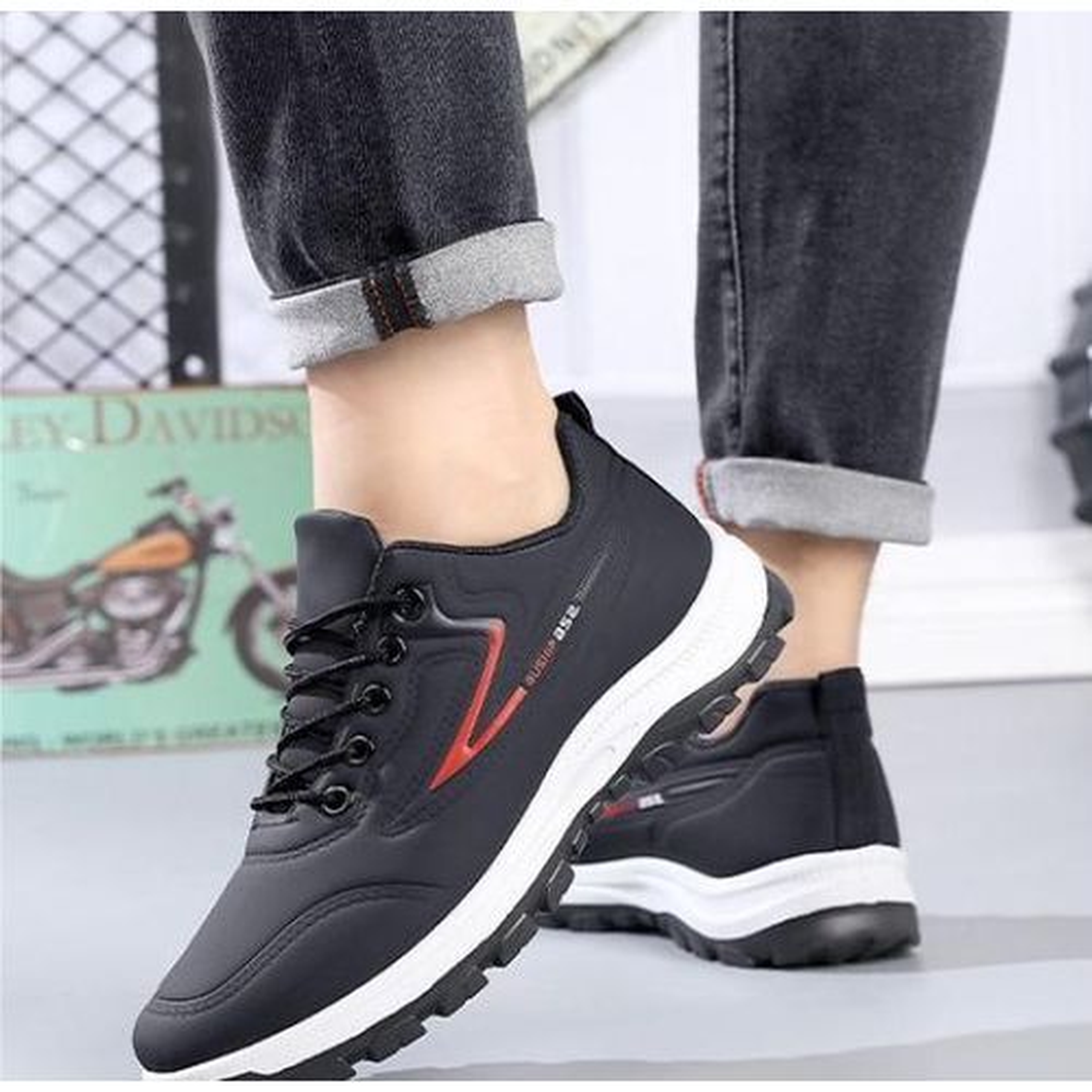 Men's Shoes Casual Shoes Breathable Shoes Lightweight Non-slip Shoes Platform Sneakers