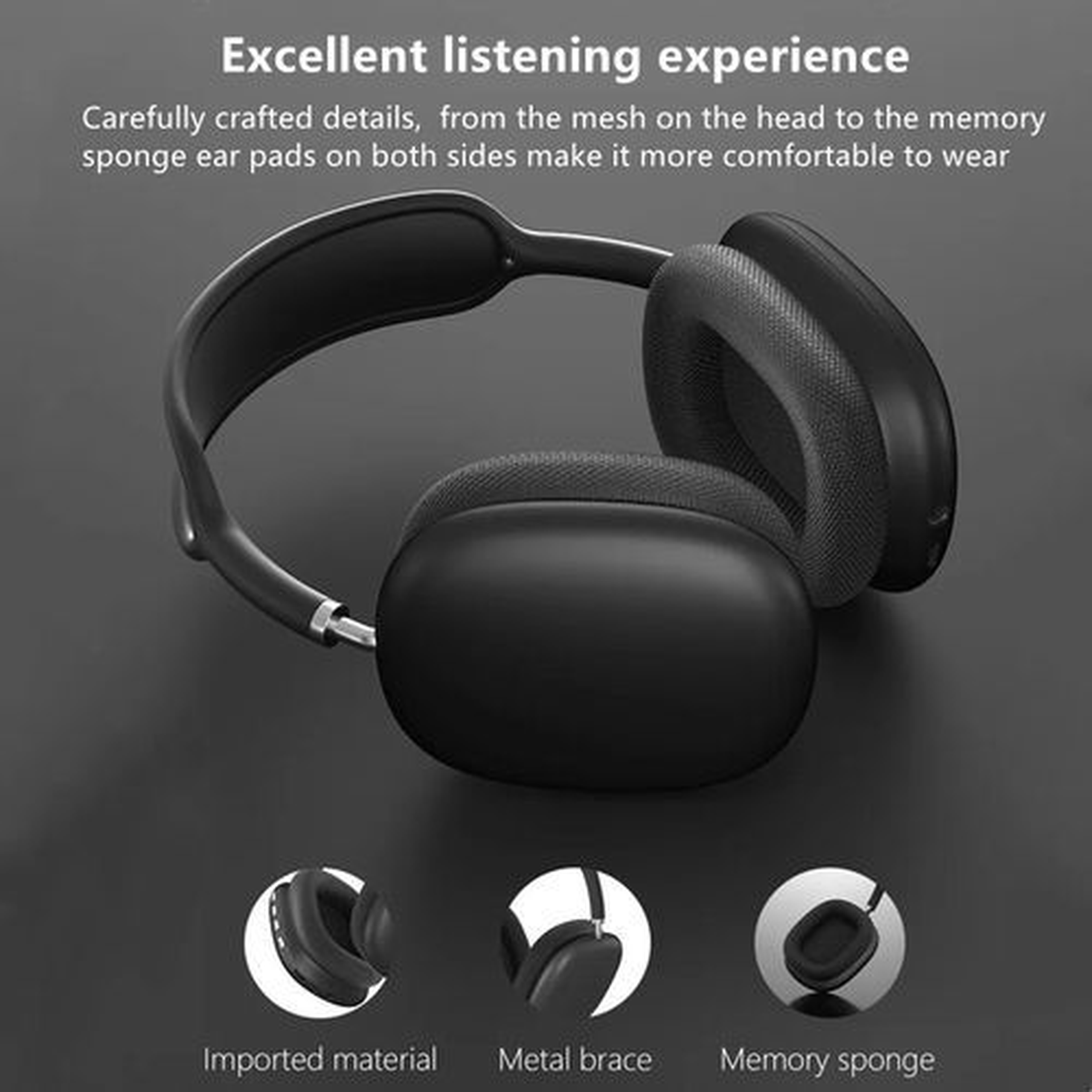 RichRipple P9 Bluetooth Headsets Hi-Fi Stereo Noise Reduction Headphone