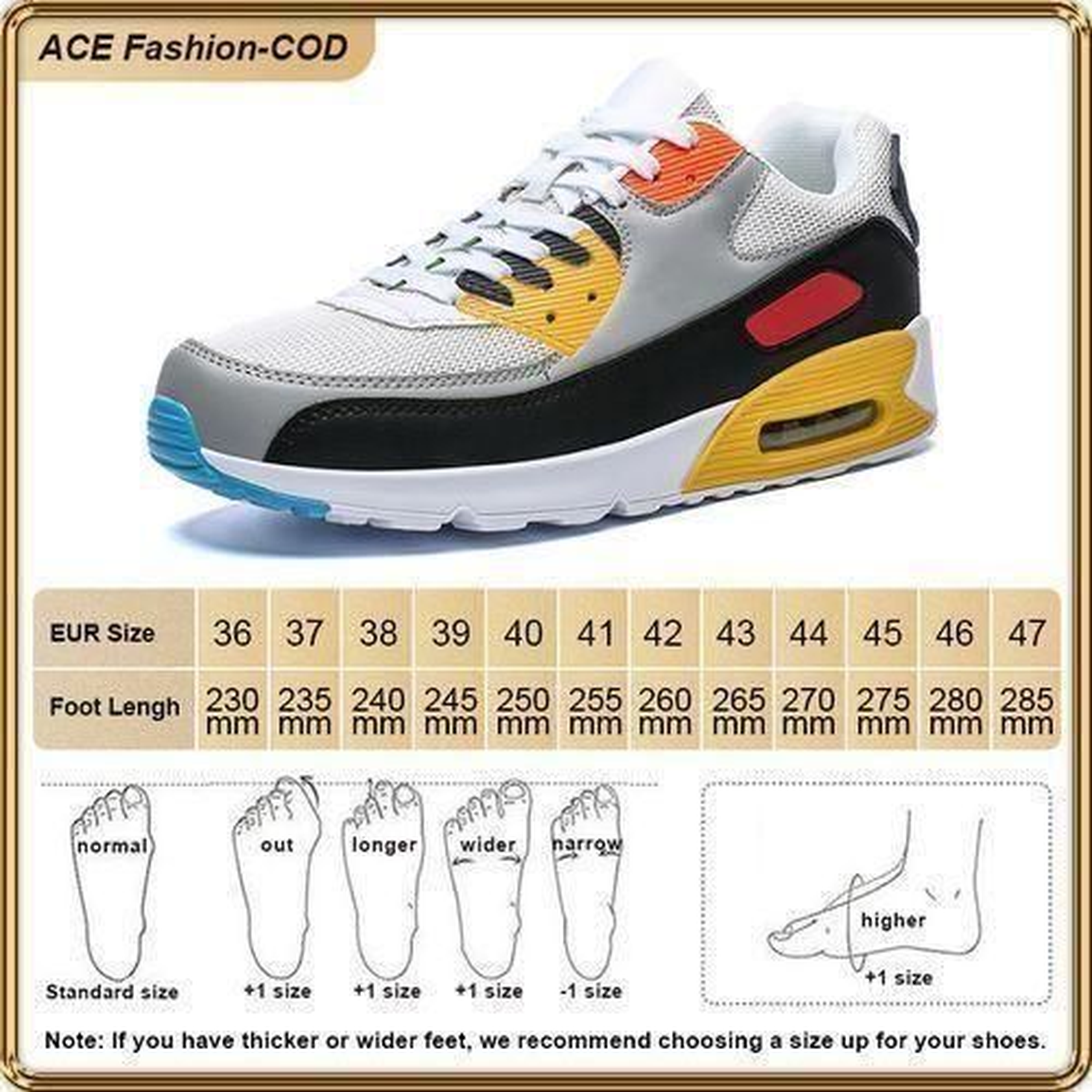 ASHION KQ Premium Unisex Sneakers With Breathable Mesh PU Cushion Sole Anti-Slip Design