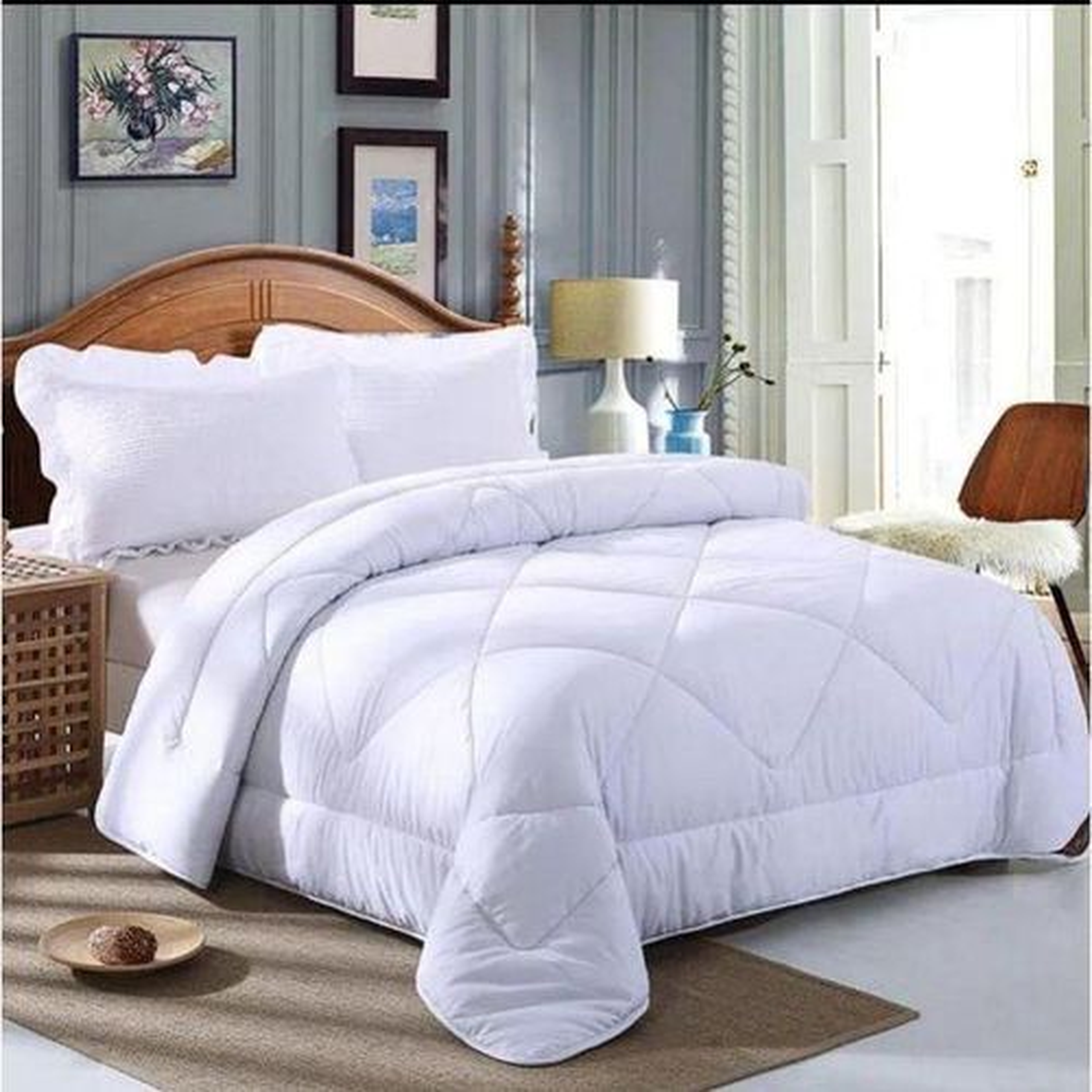 High quality white duvet blanket, 1 bedsheet 2 pillowcases