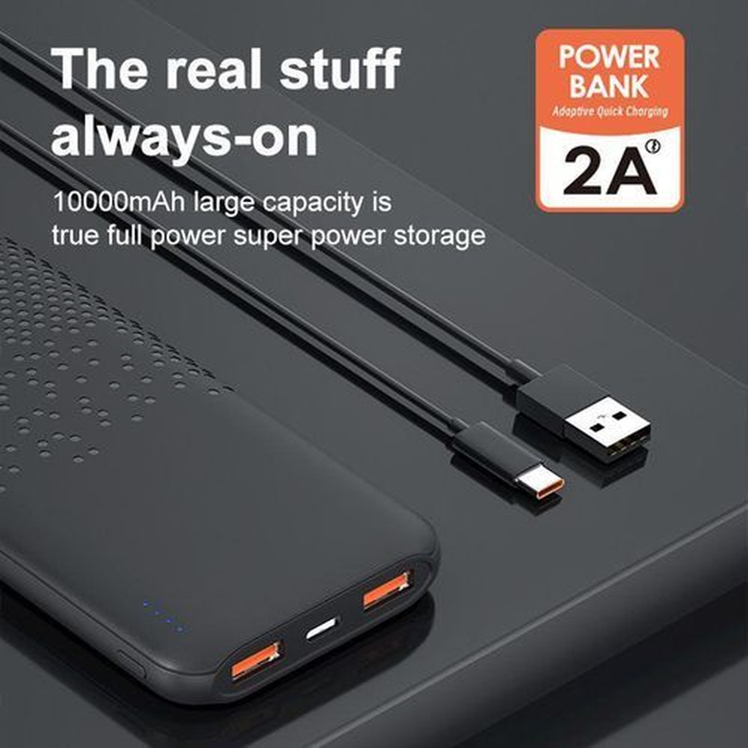 Small Size Unique Design 2A Fast Charger with 2-in-2-out Fast Charging Power Bank