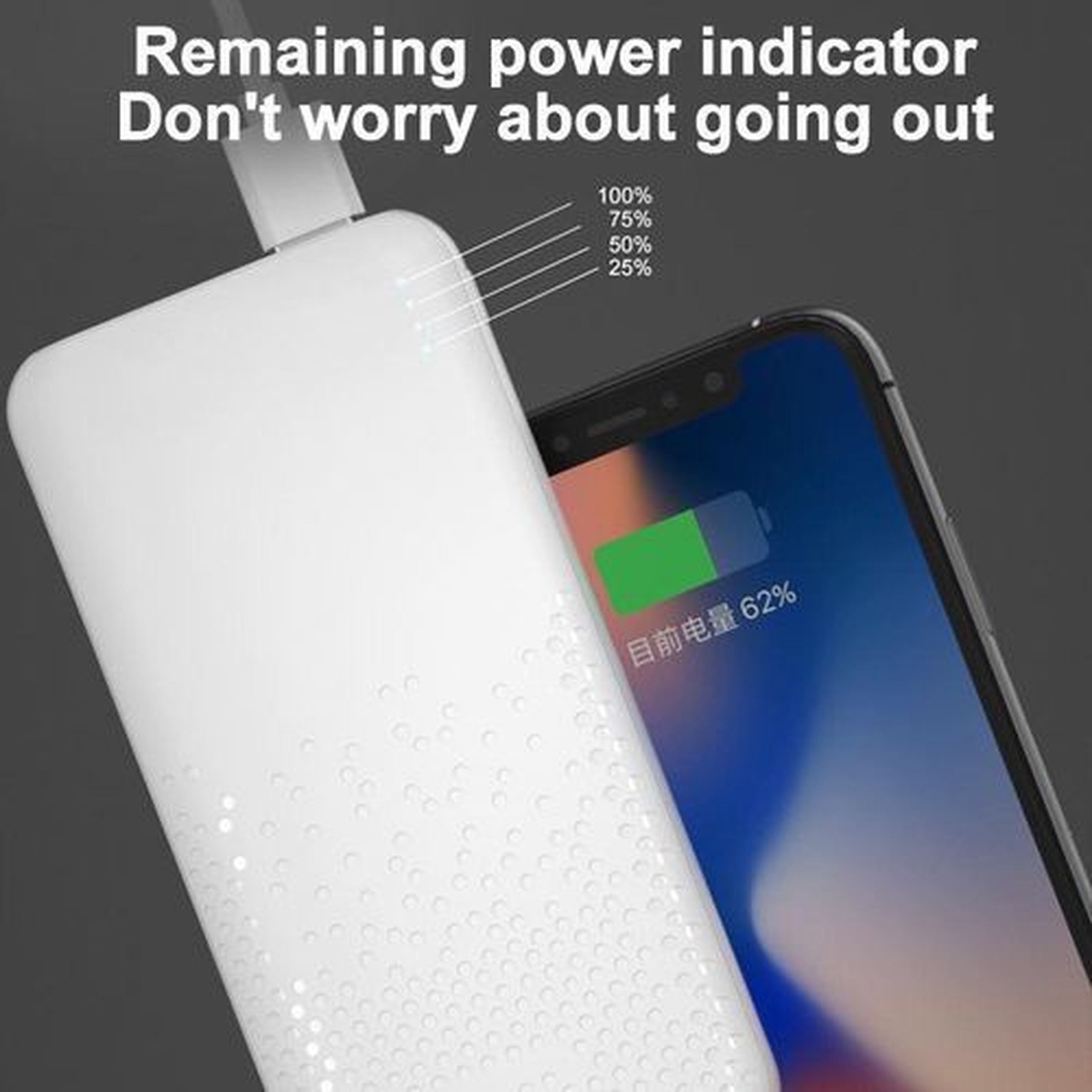 Small Size Unique Design 2A Fast Charger with 2-in-2-out Fast Charging Power Bank