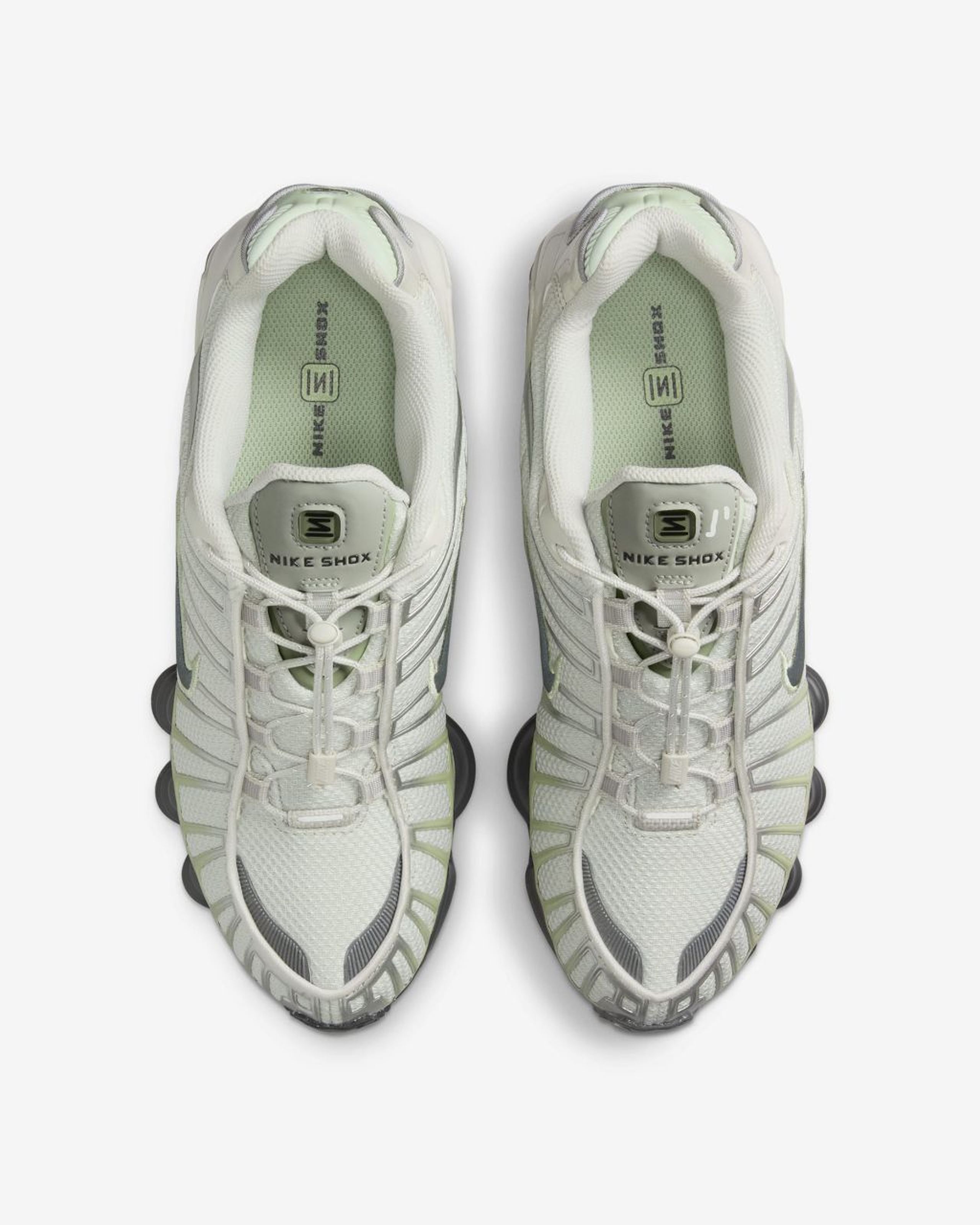 Nike Shox TL sneakers in the Light Bone/Olive Aura