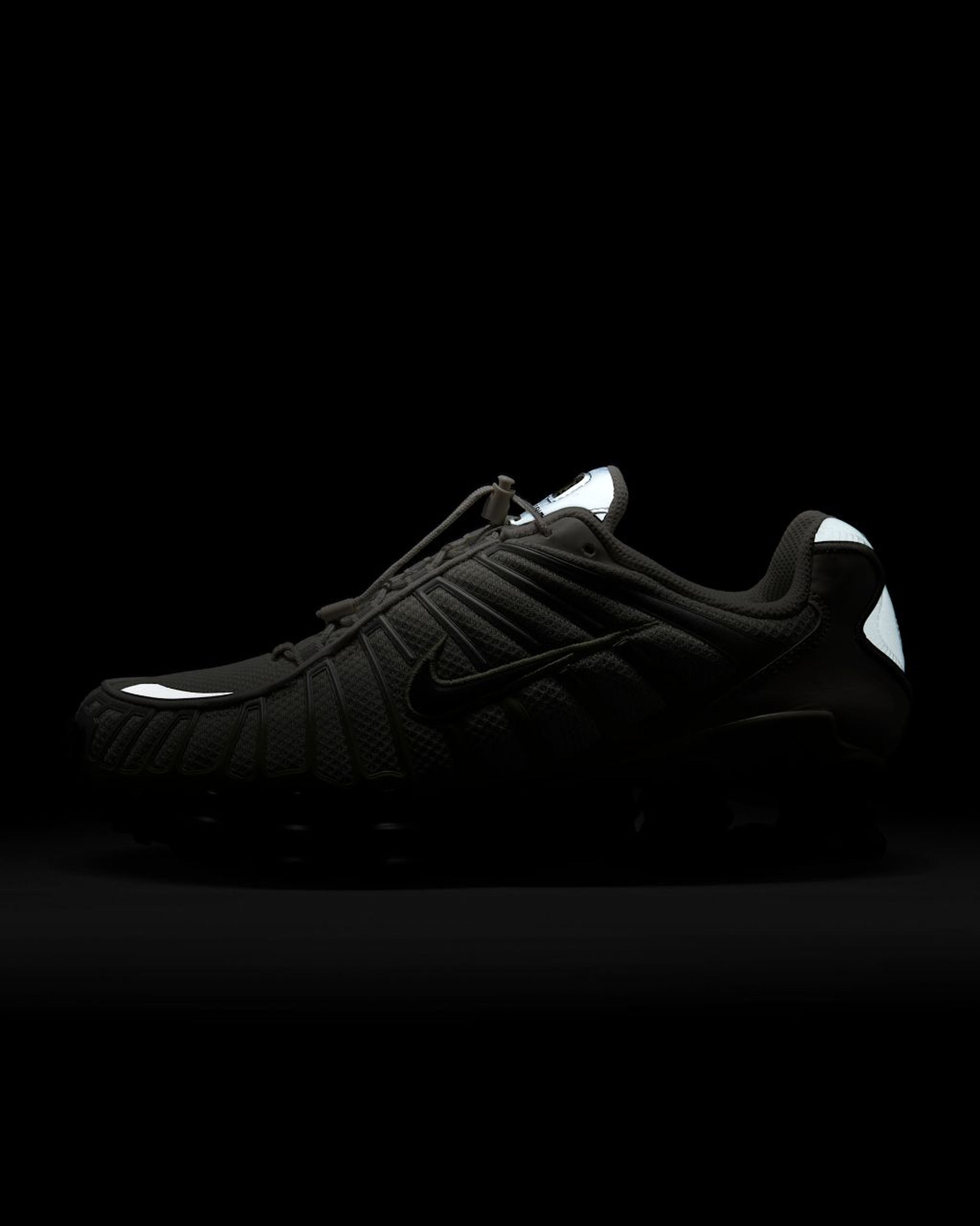 Nike Shox TL sneakers in the Light Bone/Olive Aura