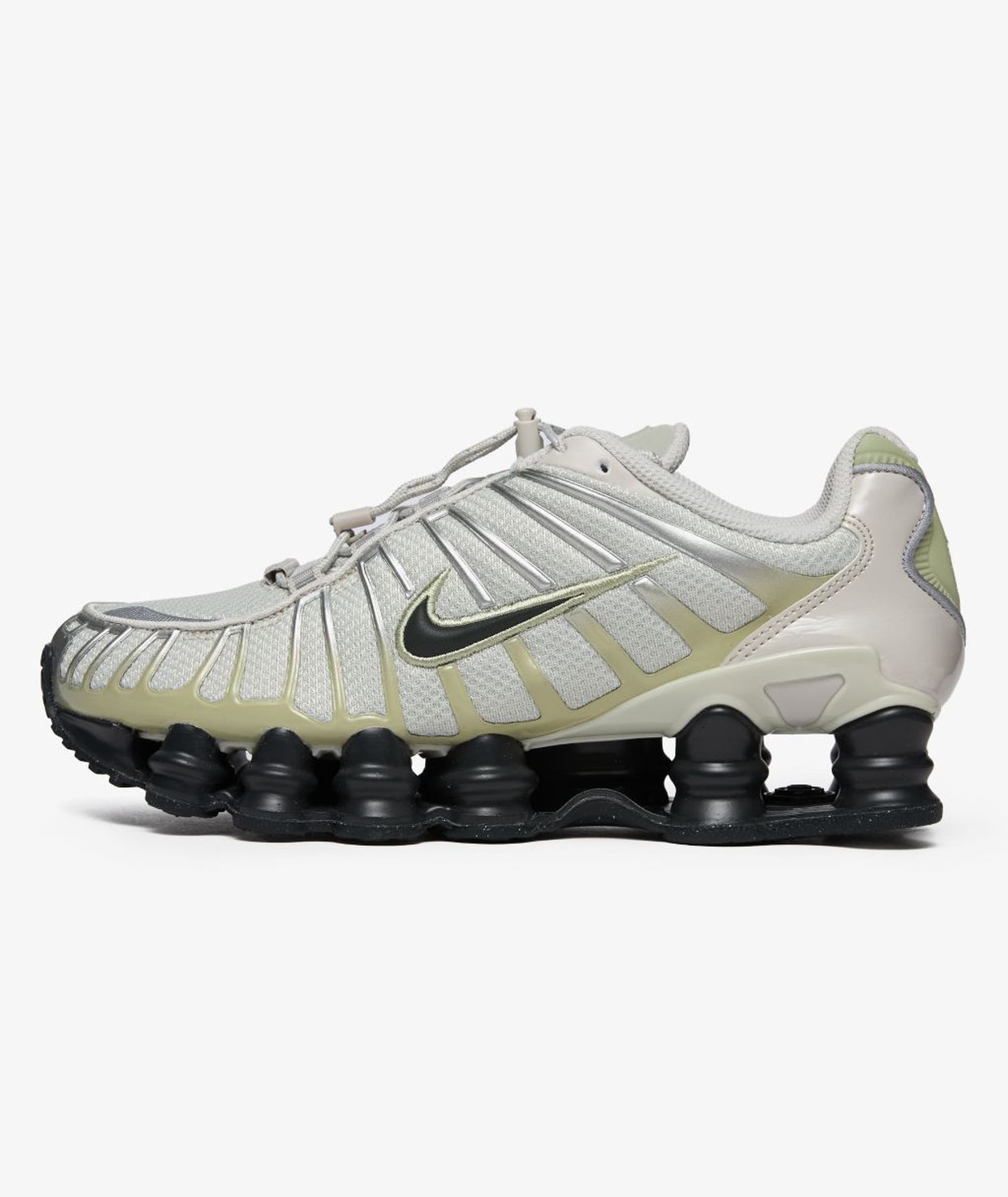 Nike Shox TL sneakers in the Light Bone/Olive Aura