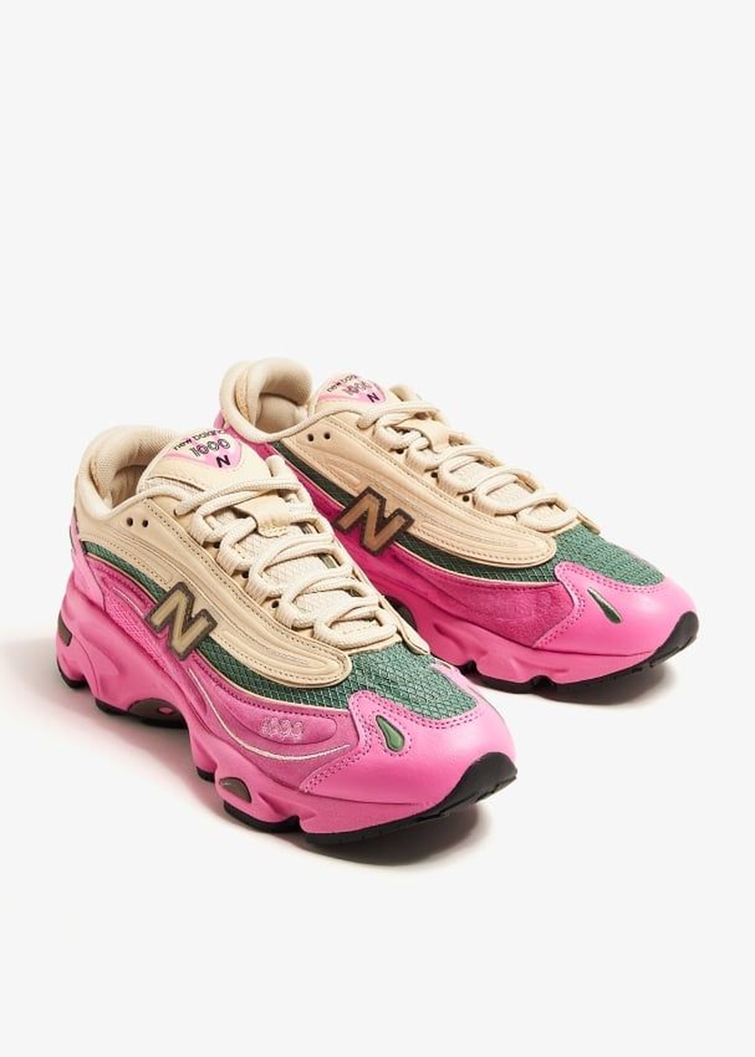 New Balance 1000 Tan Pink Green