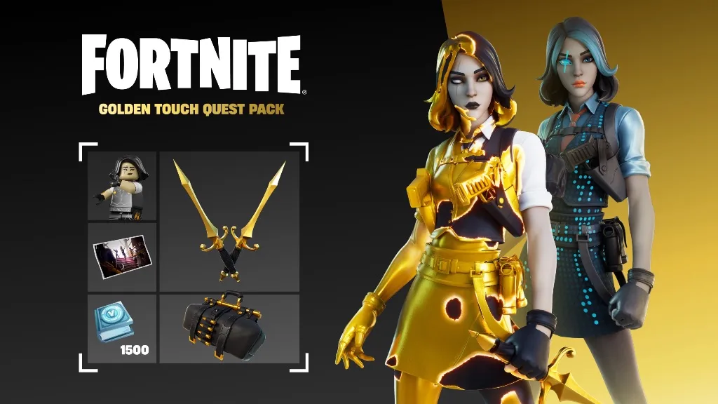 GPKE BUNDLE E GOLDEN TOUCH QUEST PACK + 800 V-BUCKS