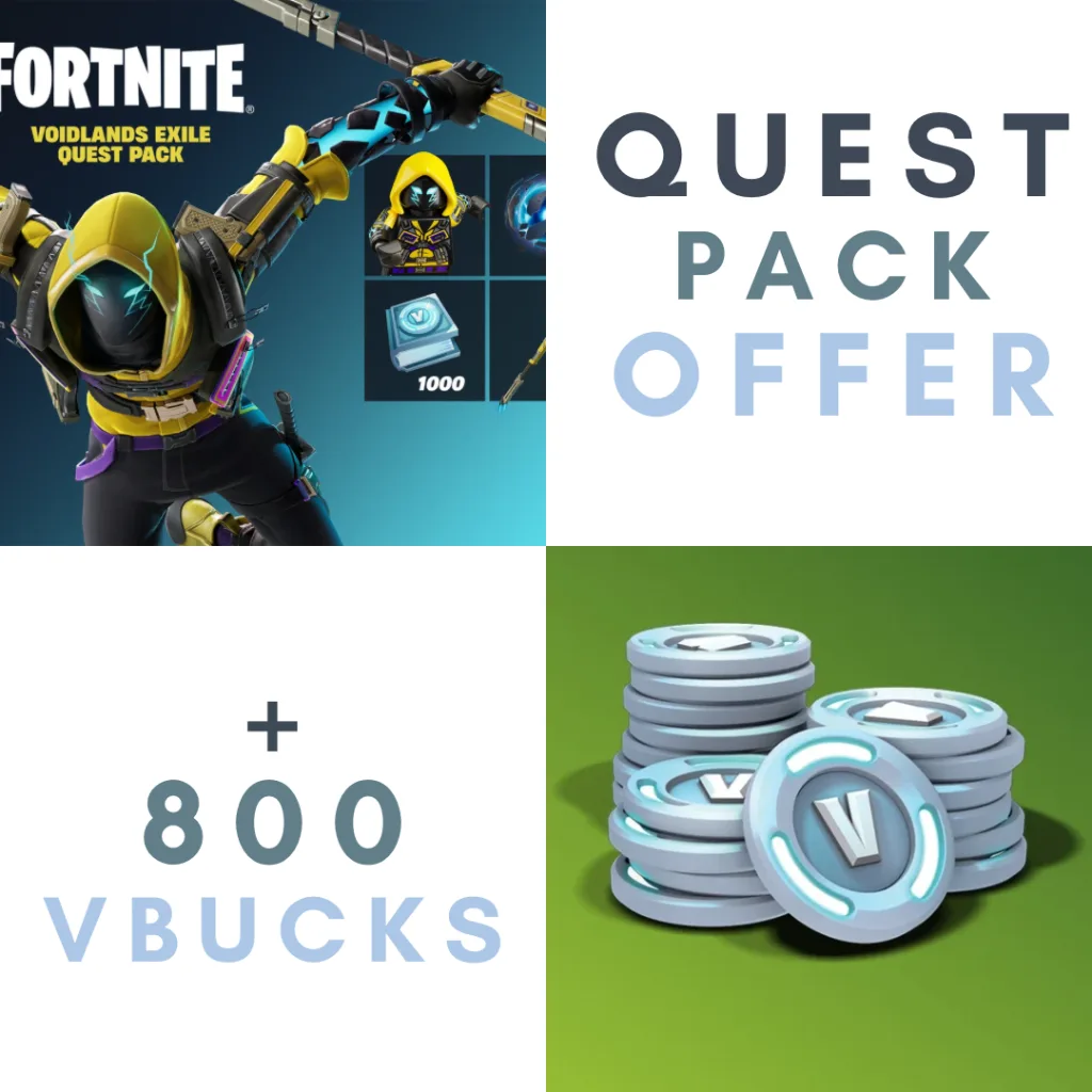 FORTNITE VOIDLANDS EXILE PACK + 800VBUCKS BUNDLE