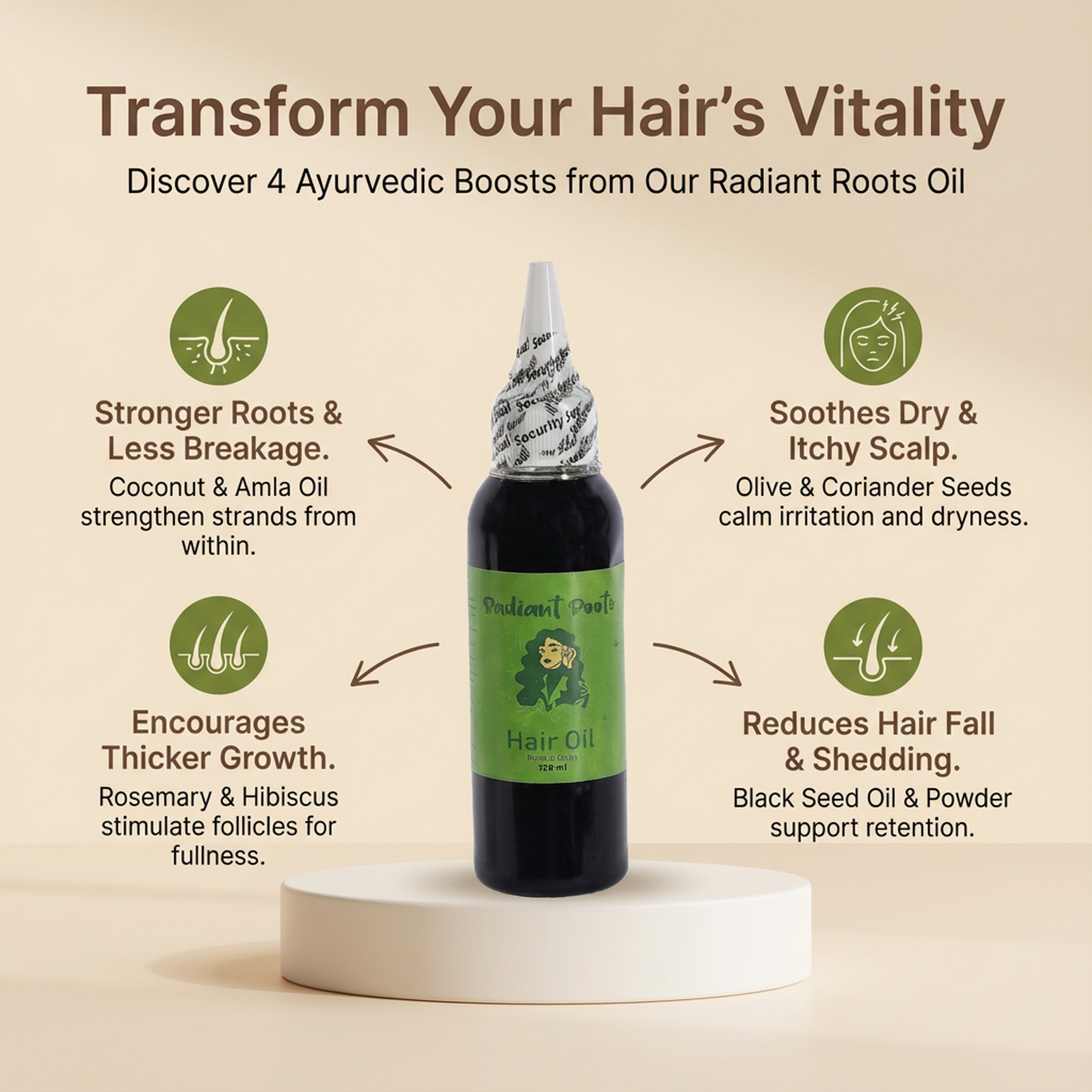Radiant Roots hair oil 120ml