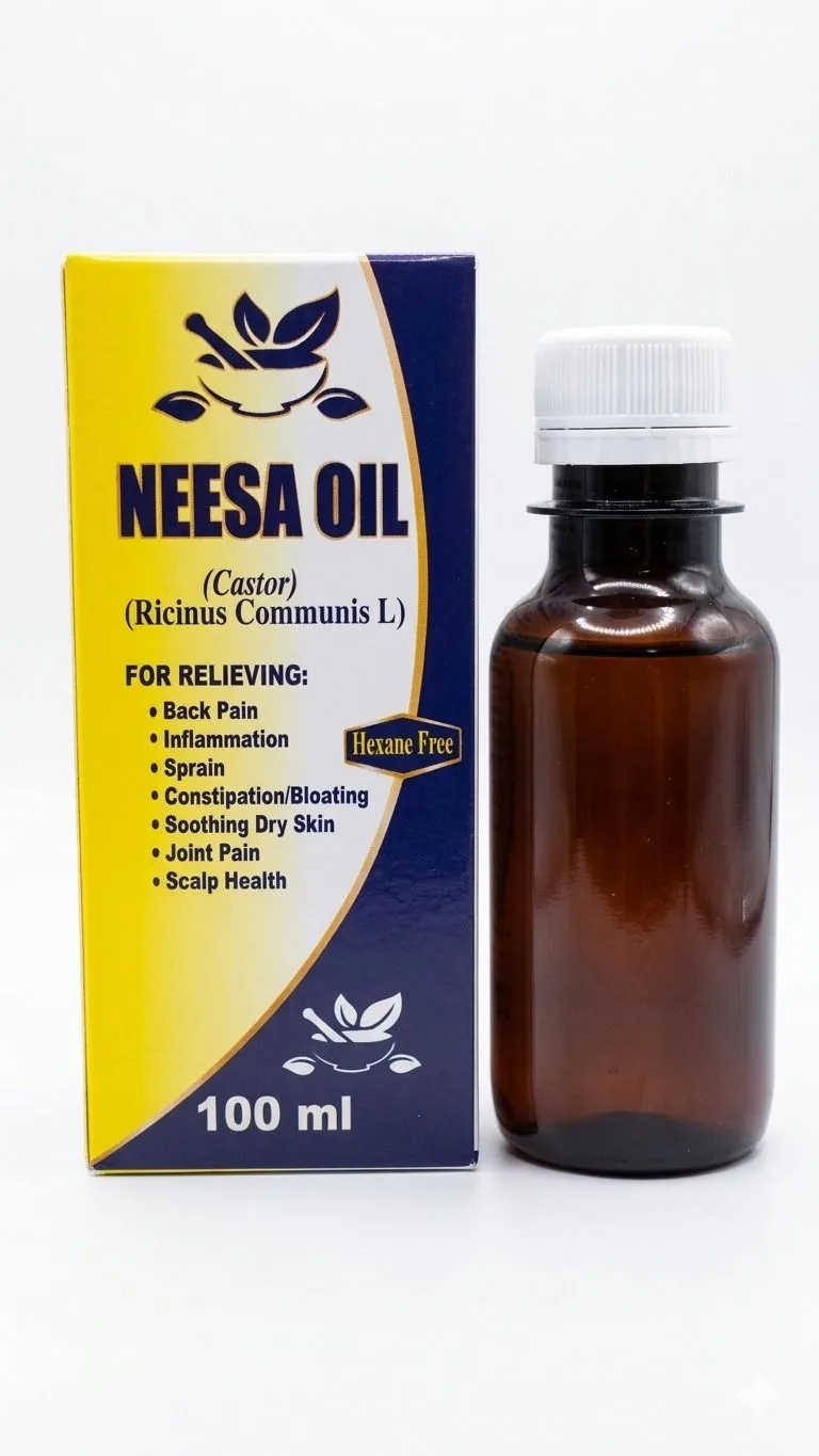 neesa cold pressed castor oil 100mls (5pcs)