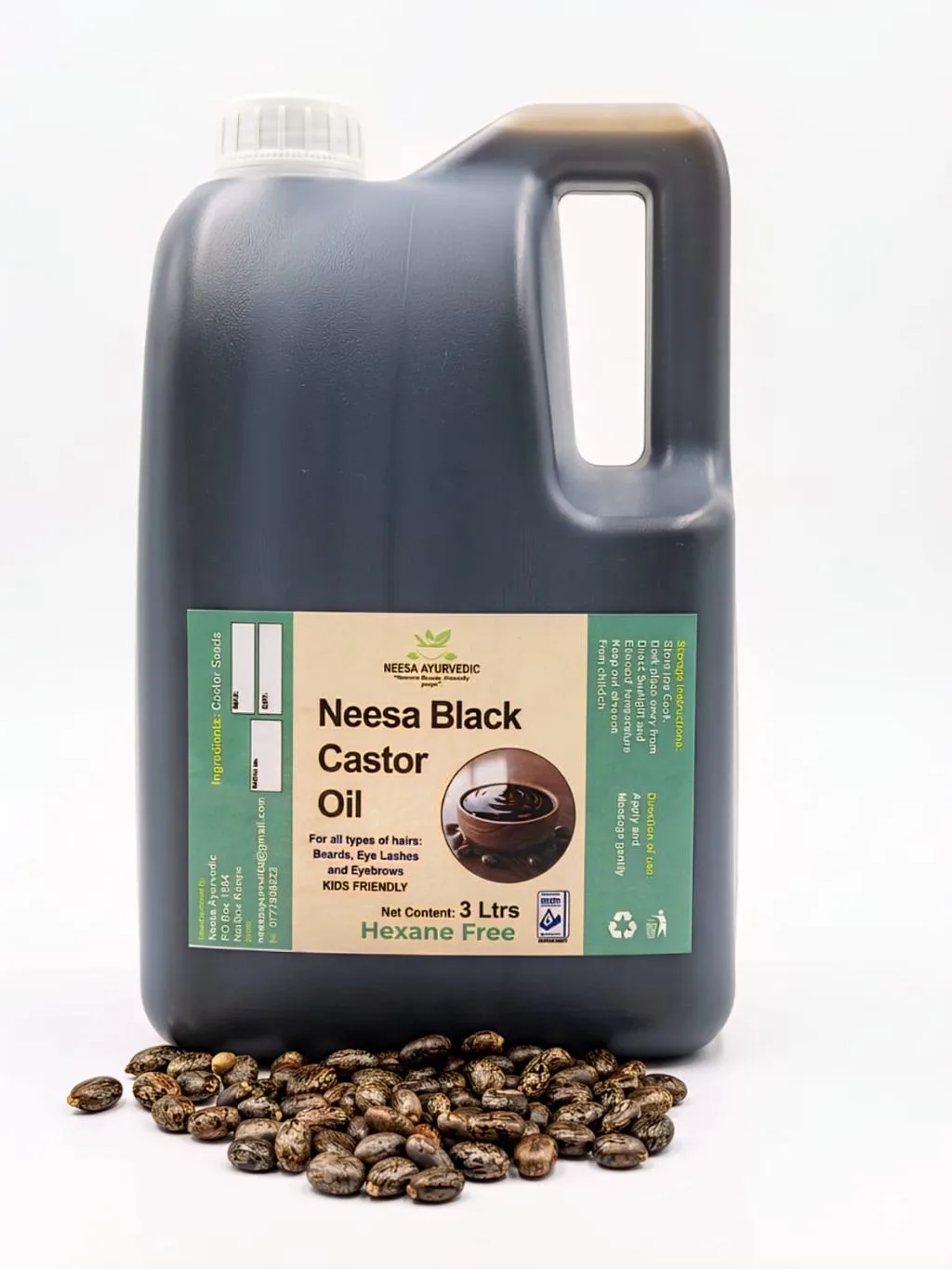 wholesale black castor oil 3litres
