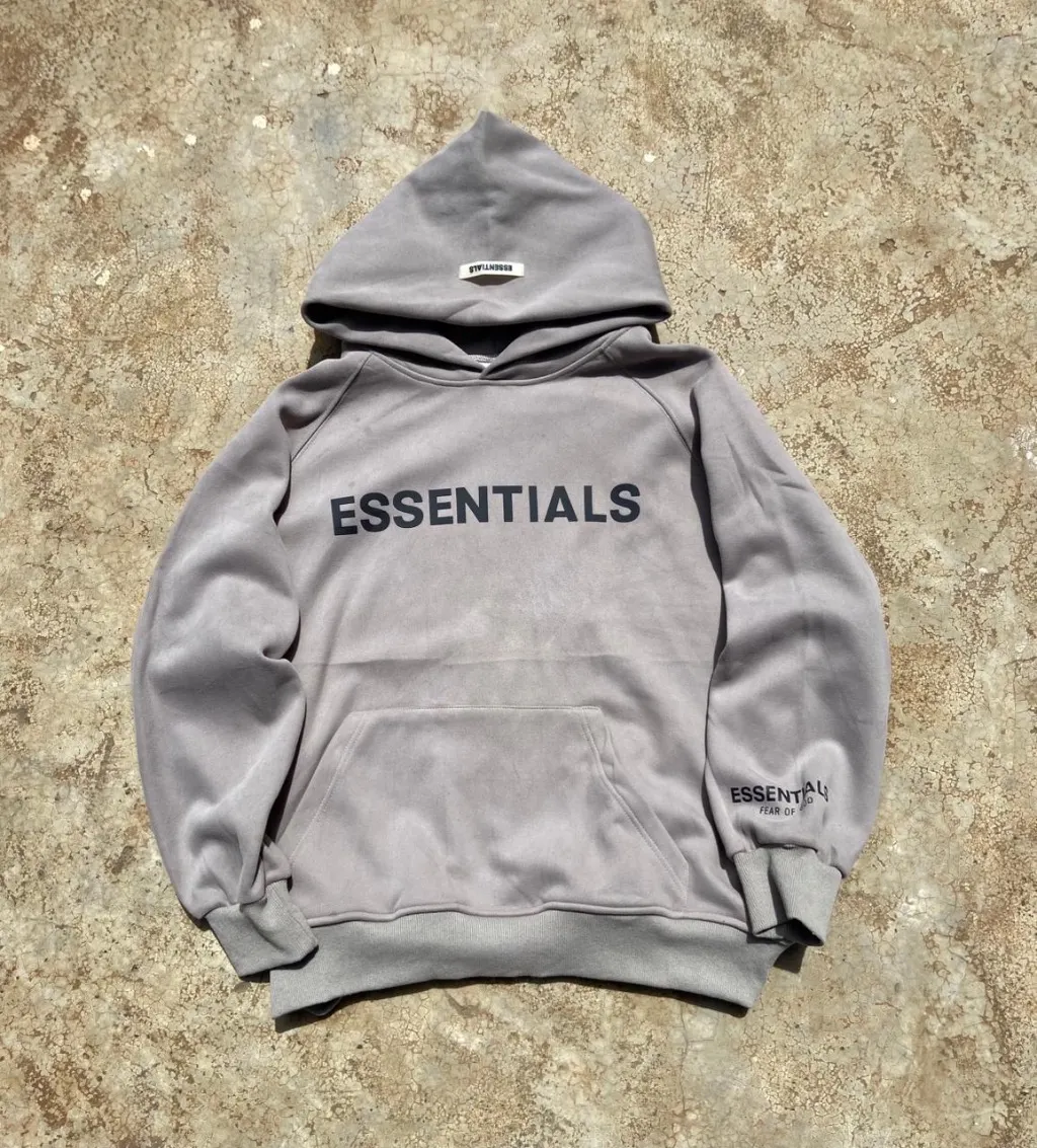 Essentials Fear of God Hoodie in Cement Grey