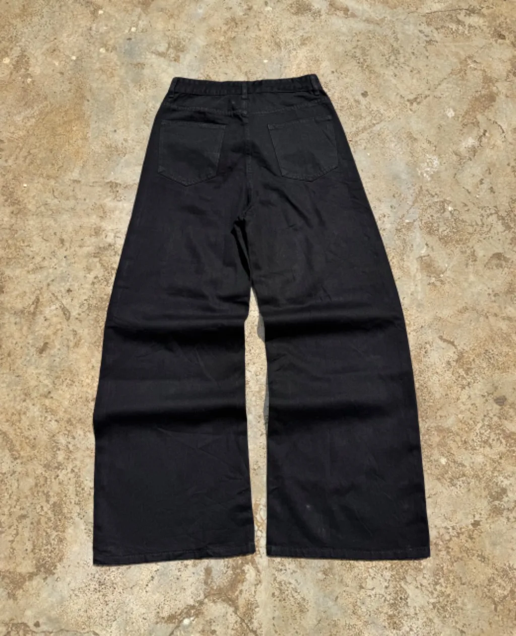 Jet Black Wide Leg Palazzo Jeans