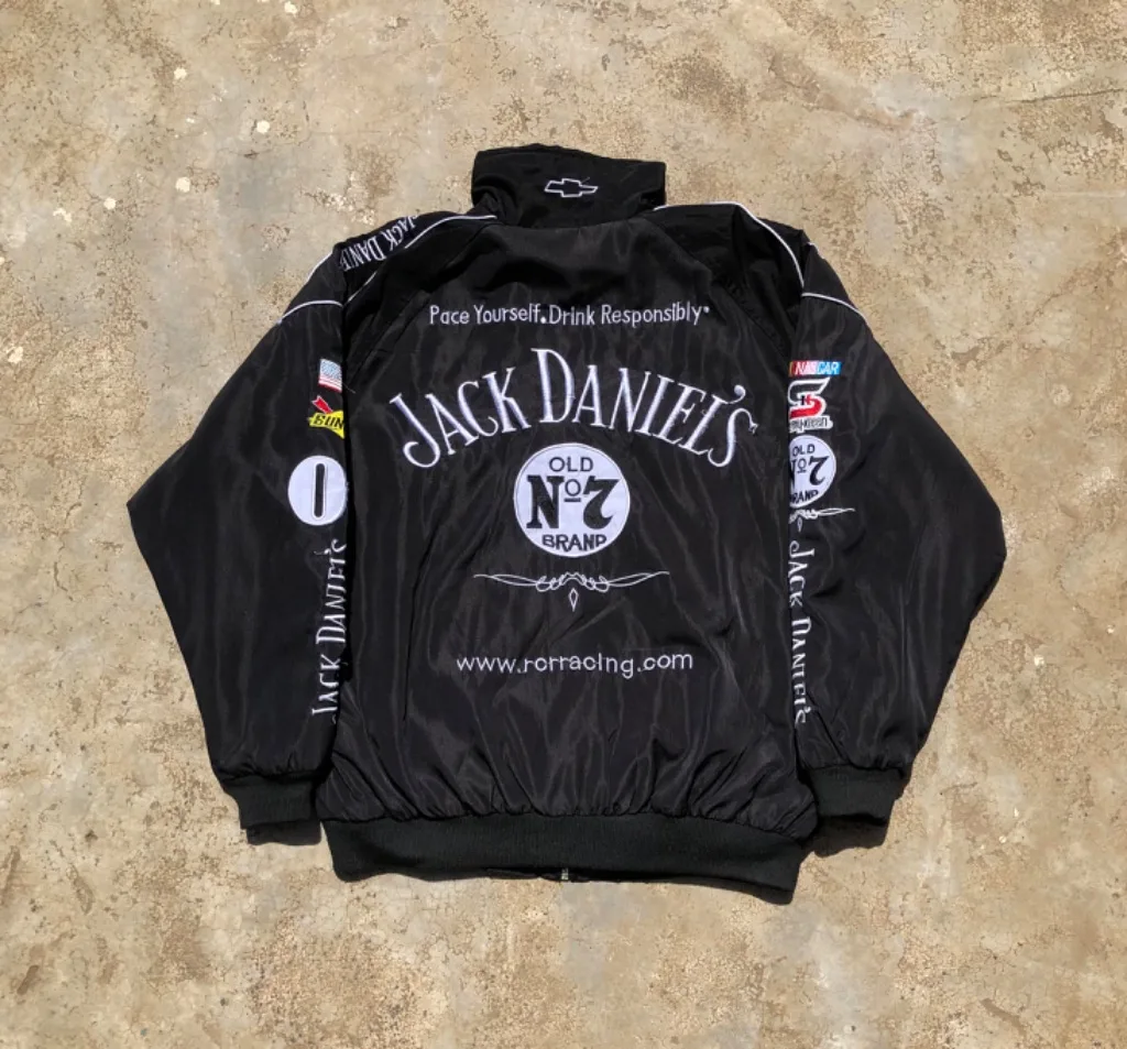 Vintage NASCAR Jack Daniel’s Racing Jacket | #07 | Nextel Cup | Banned Sponsor