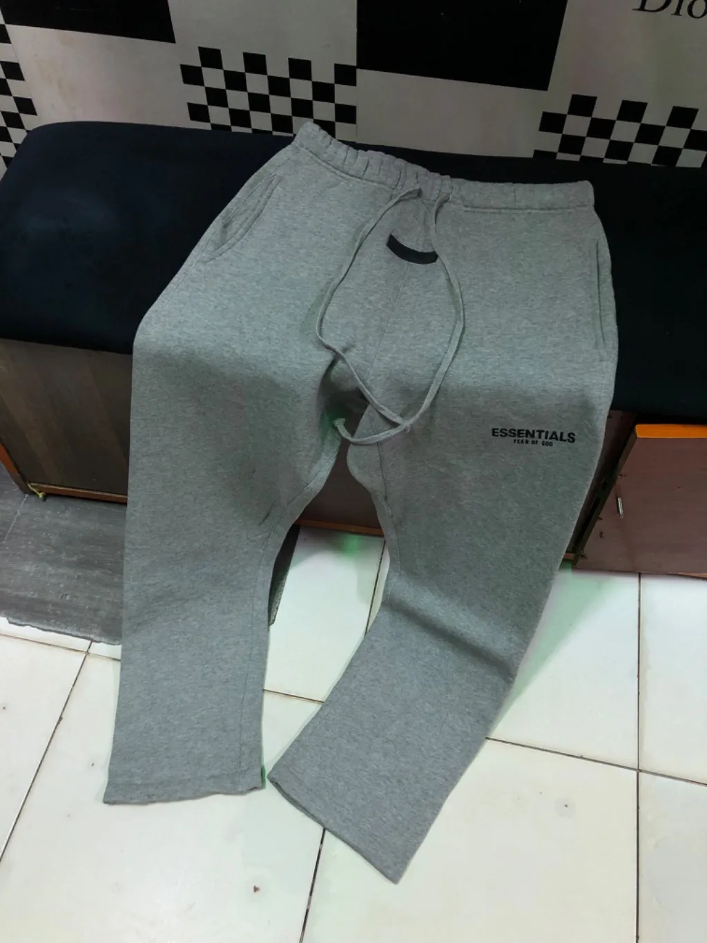 Fear of God Essentials Sweatpants | Heather Grey | Heavyweight Fleece | Size XL