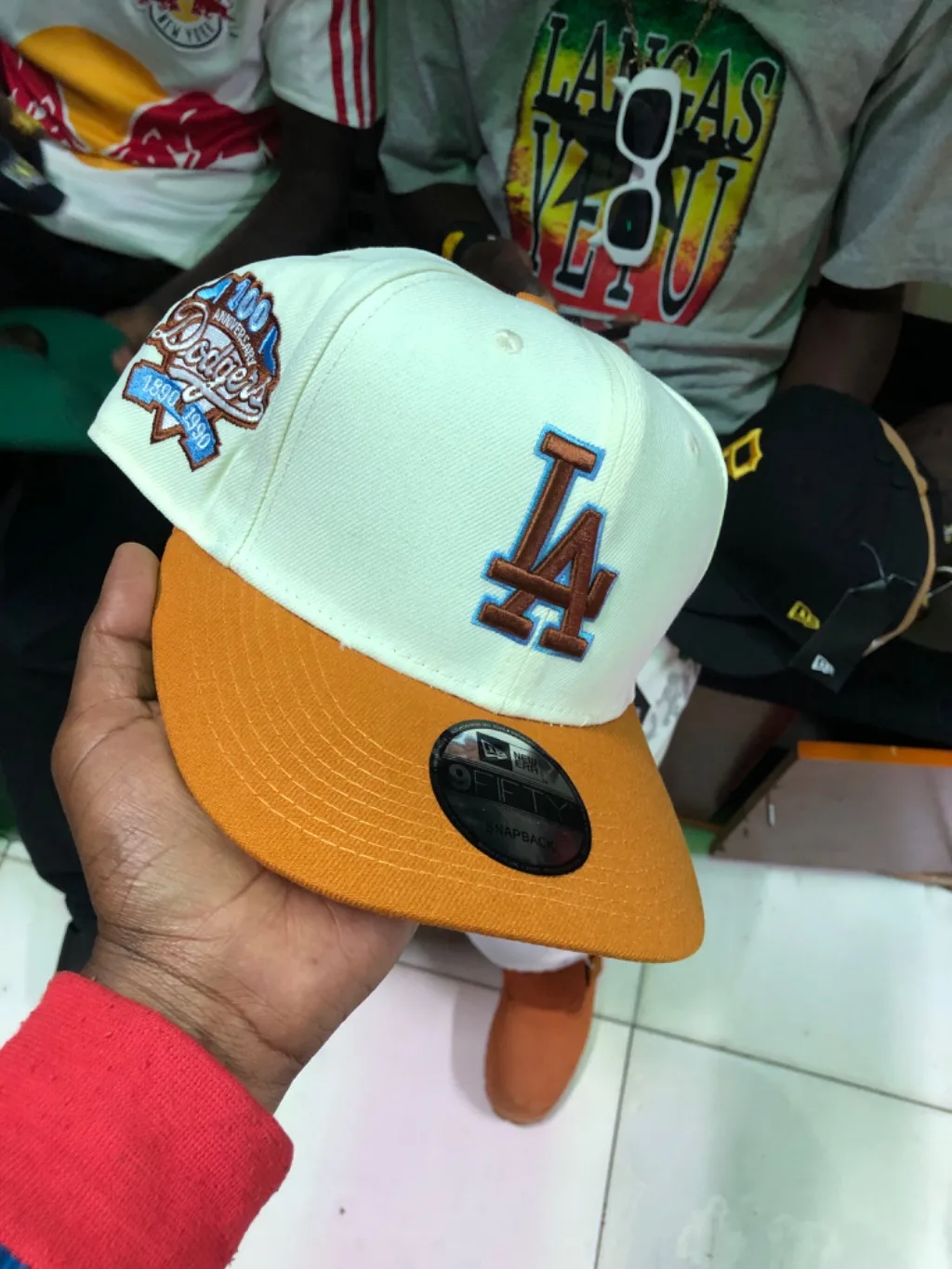 Vintage Cream Orange Two Tone Snapback