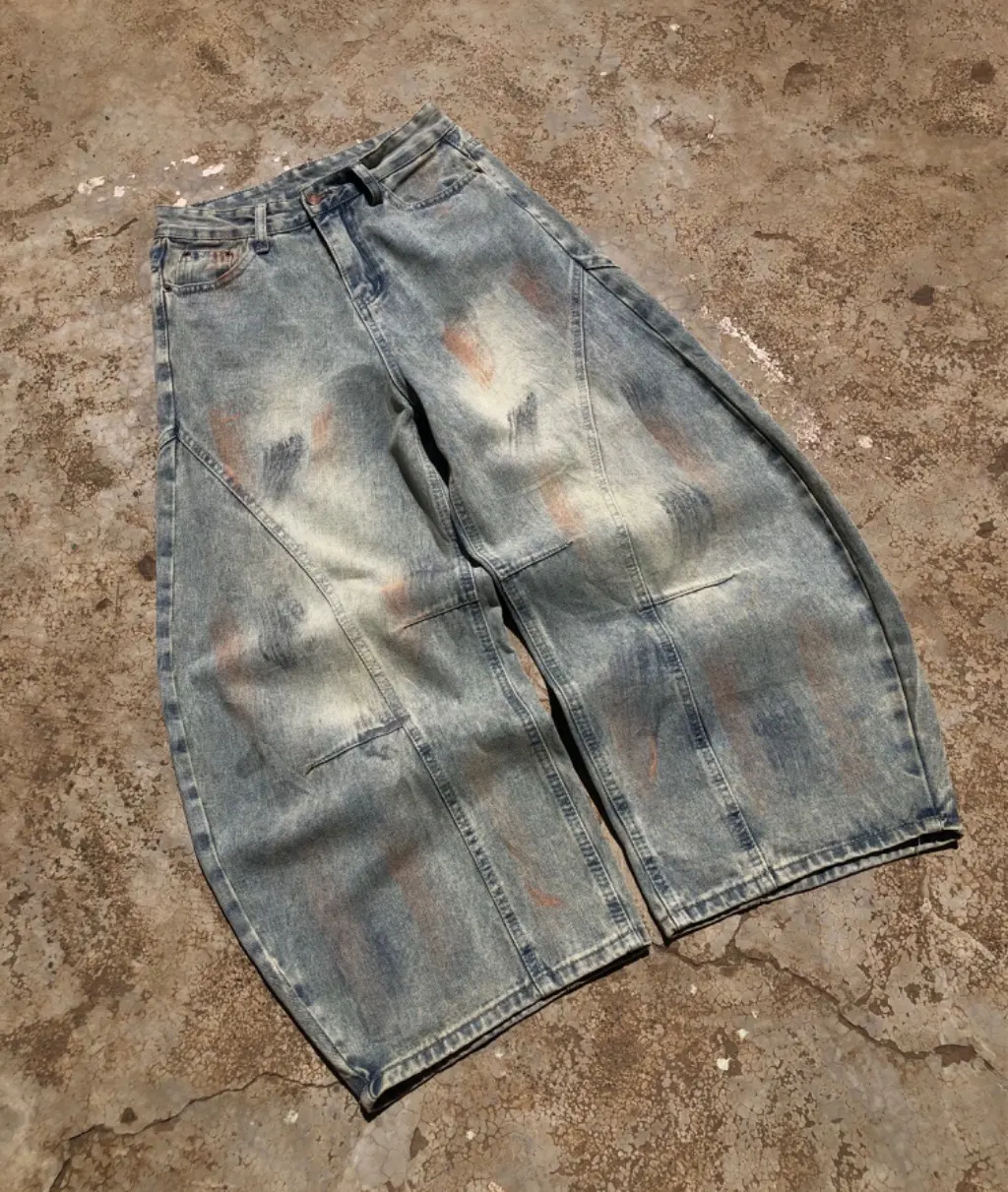 Chain Balloon Denim Jeans W26 - Distressed Star Chain