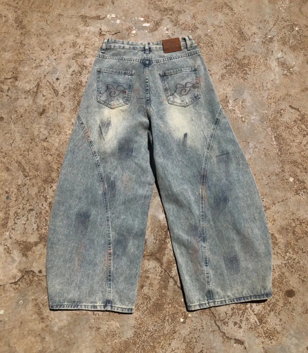 Chain Balloon Denim Jeans W26 - Distressed Star Chain