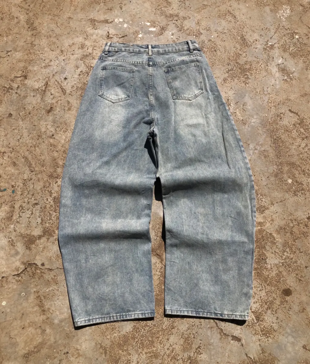 Mushroom Patch Balloon Jeans W28 - Embroidered Denim
