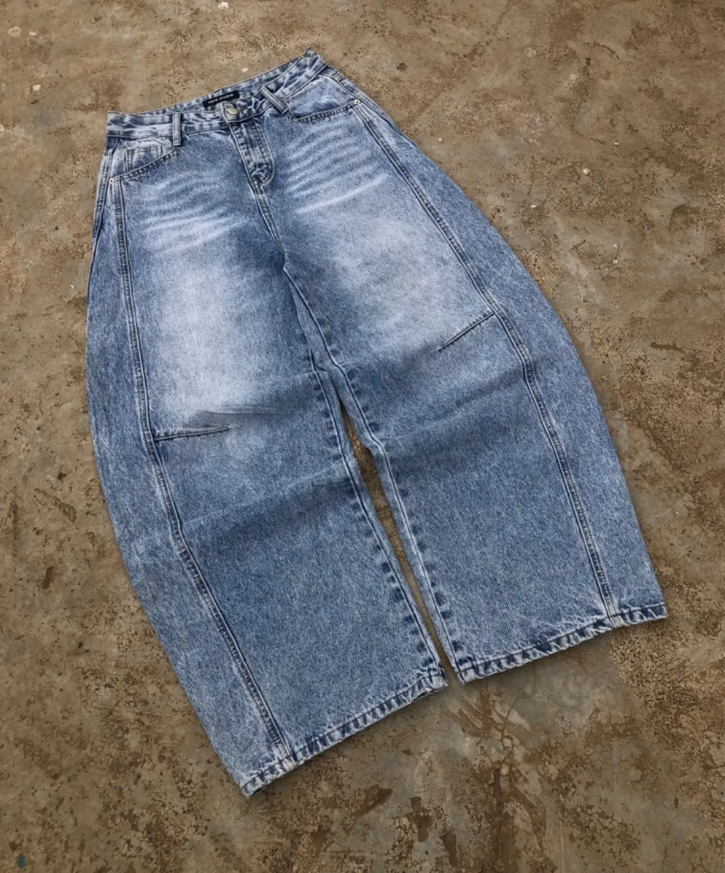 ACID WASH CHAIN JEANS 💎 Balloon cut | Y2K wash | Chain detail