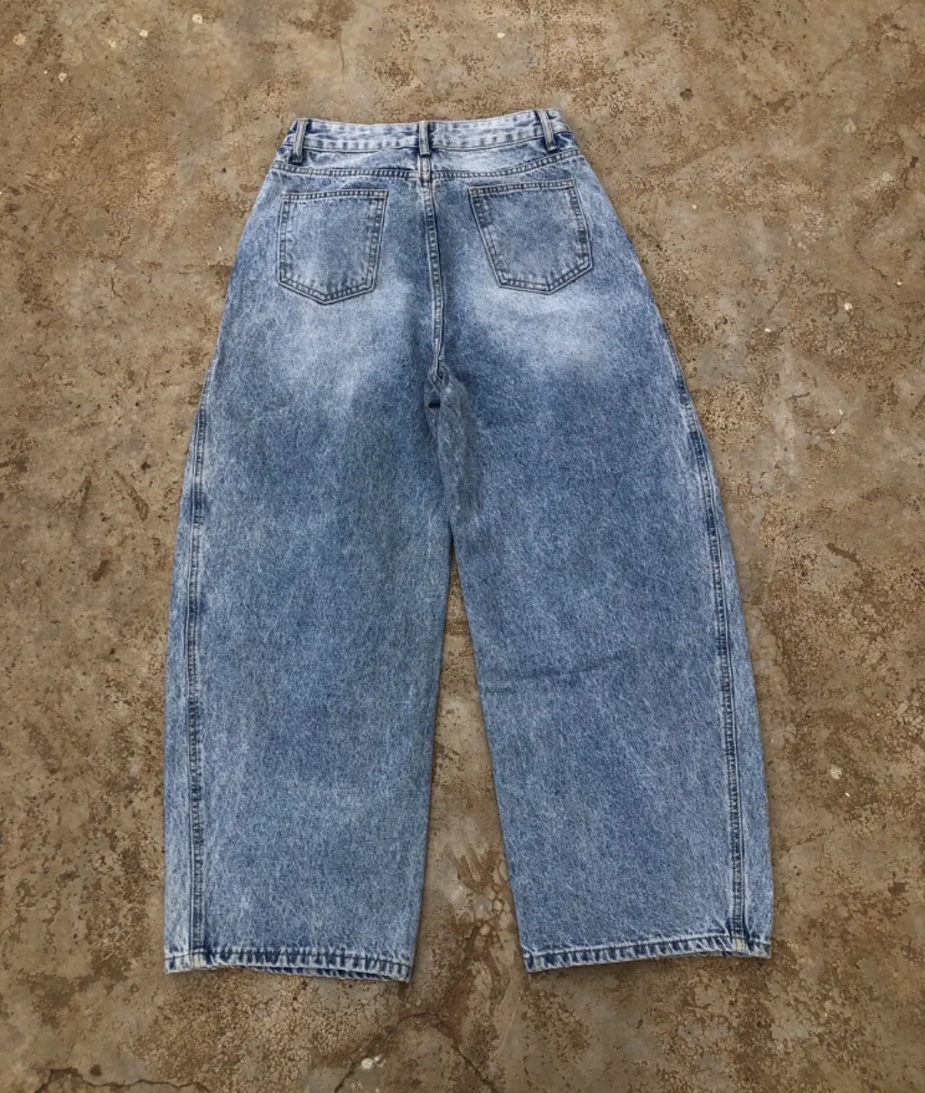 ACID WASH CHAIN JEANS 💎 Balloon cut | Y2K wash | Chain detail