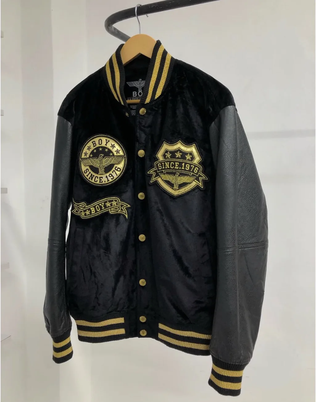BOY LONDON VARSITY JACKET 👑 Velvet body | Leather sleeves | Gold embroidery