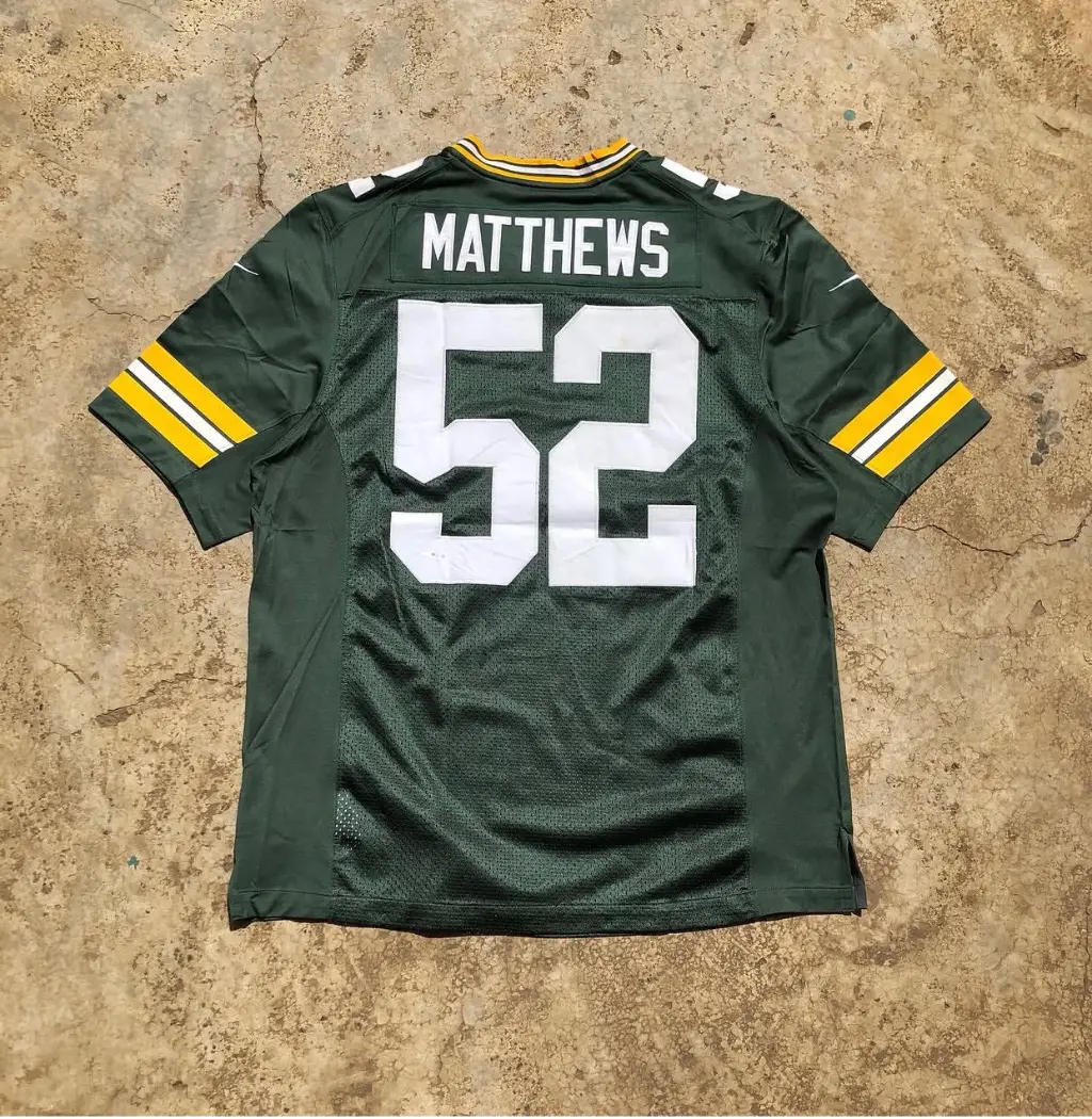 Green Bay Packers Clay Matthews #52 Jersey L