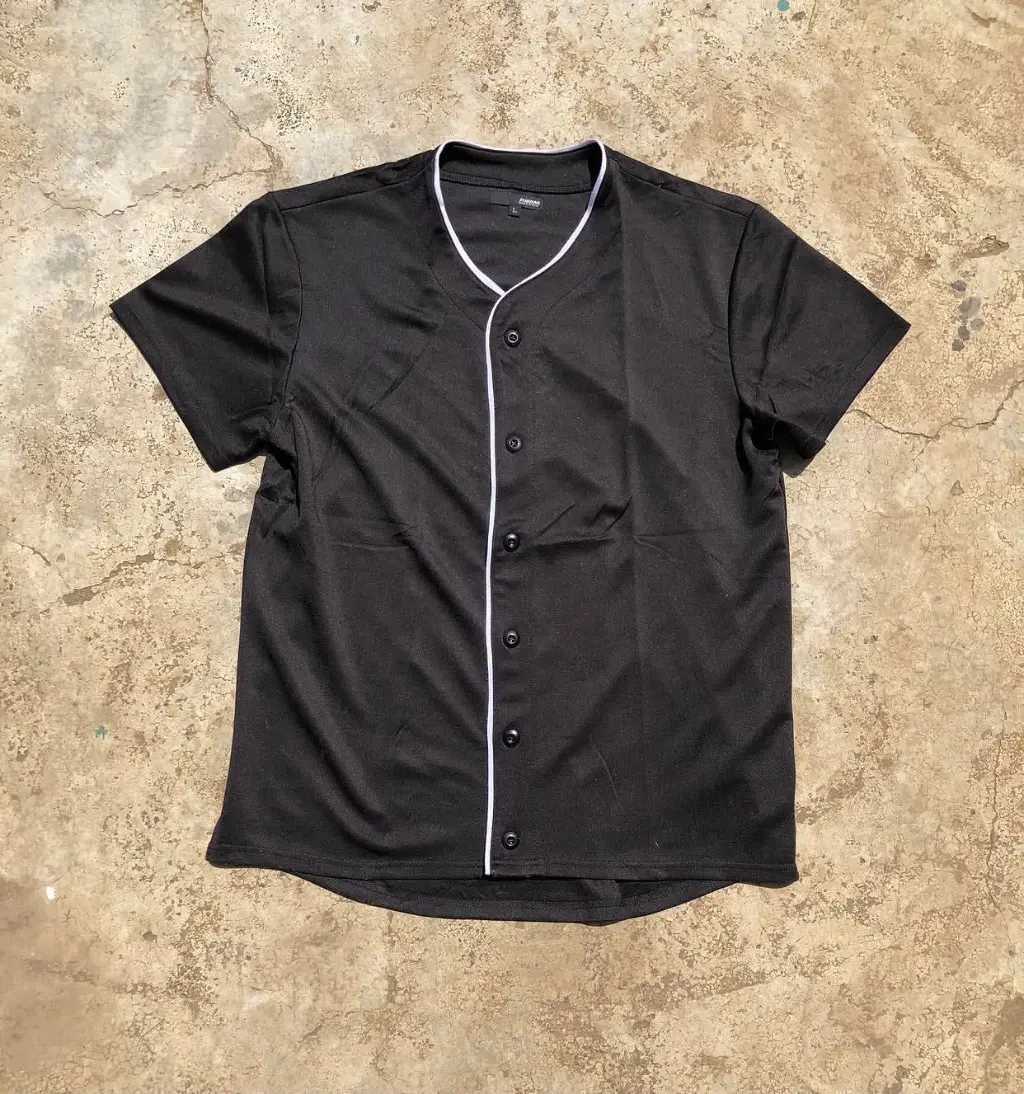 Black Baseball Jersey L