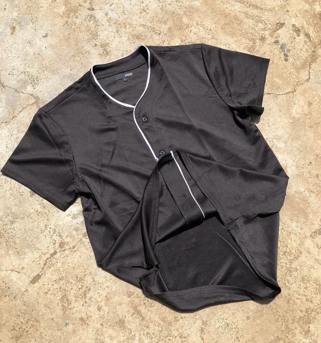 Black Baseball Jersey L