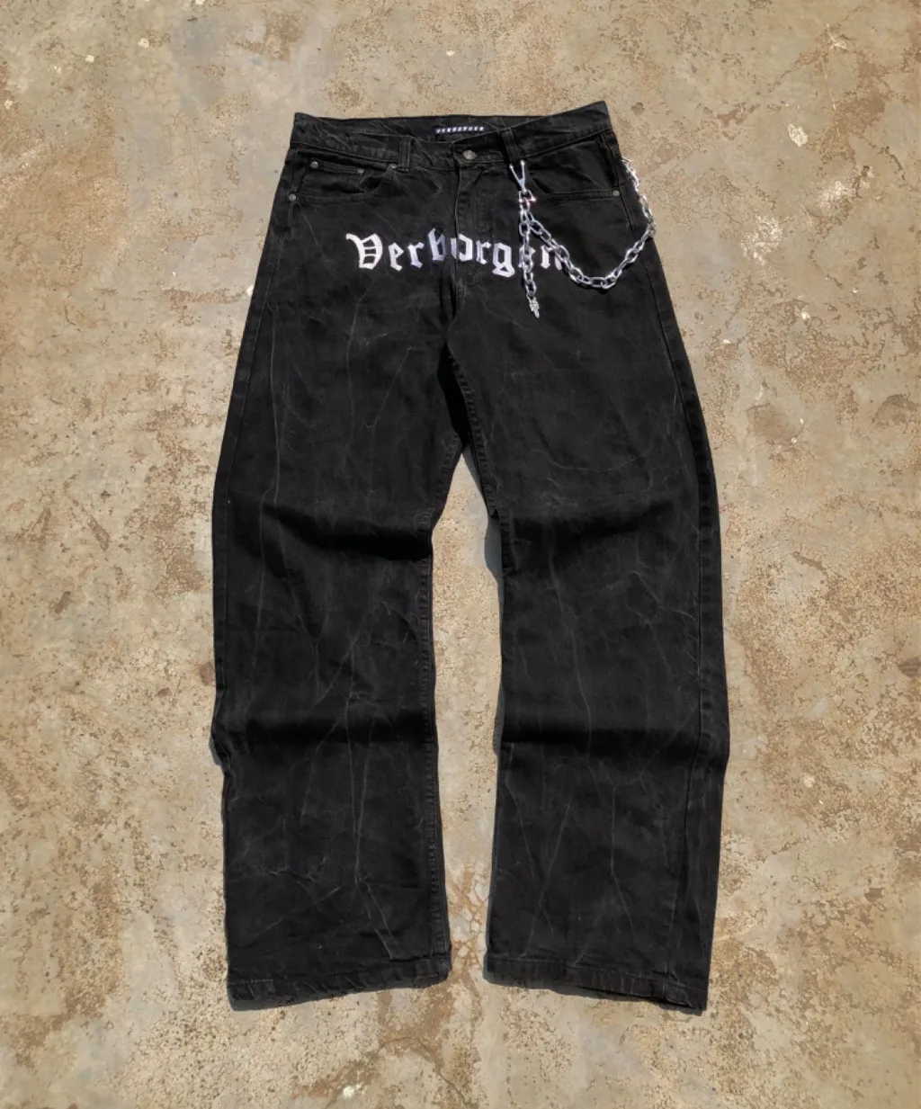 VERBØRGEN WASHED BLACK WIDE LEG