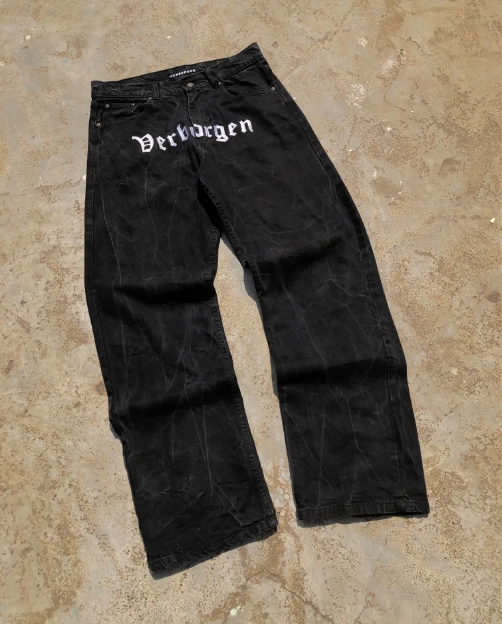 VERBØRGEN WASHED BLACK WIDE LEG